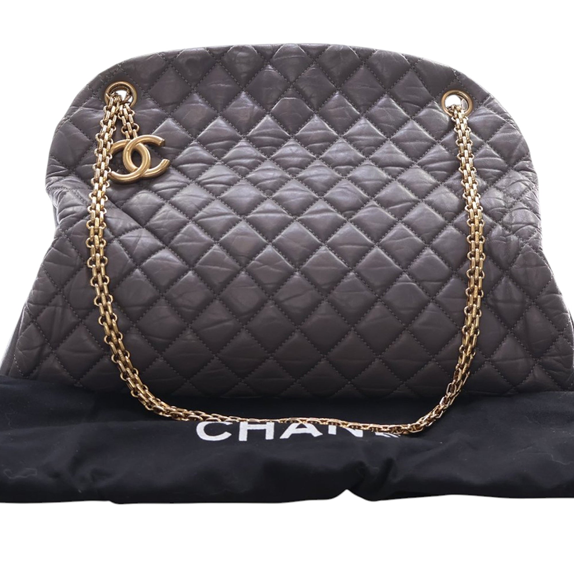 Chanel Large Aged Calfskin Just Mademoiselle Bowling Bag - image 13