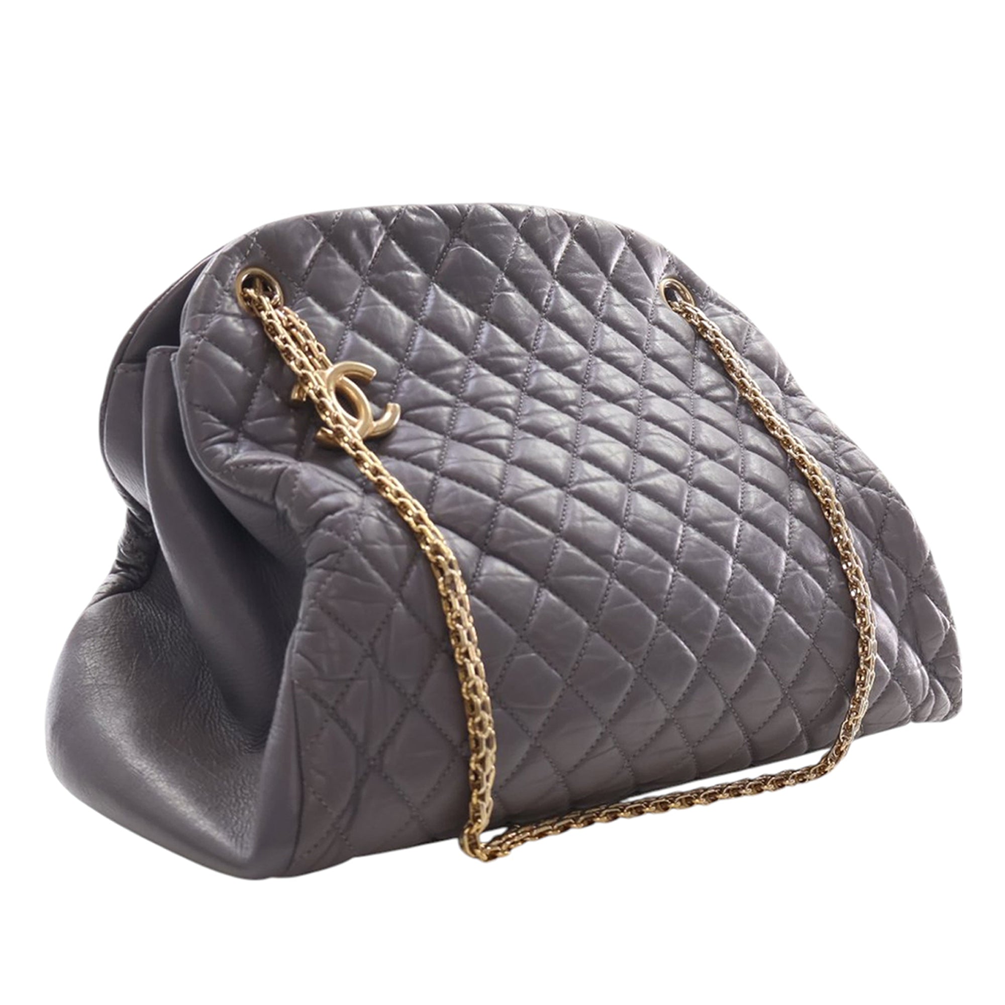Chanel Large Aged Calfskin Just Mademoiselle Bowling Bag - image 2