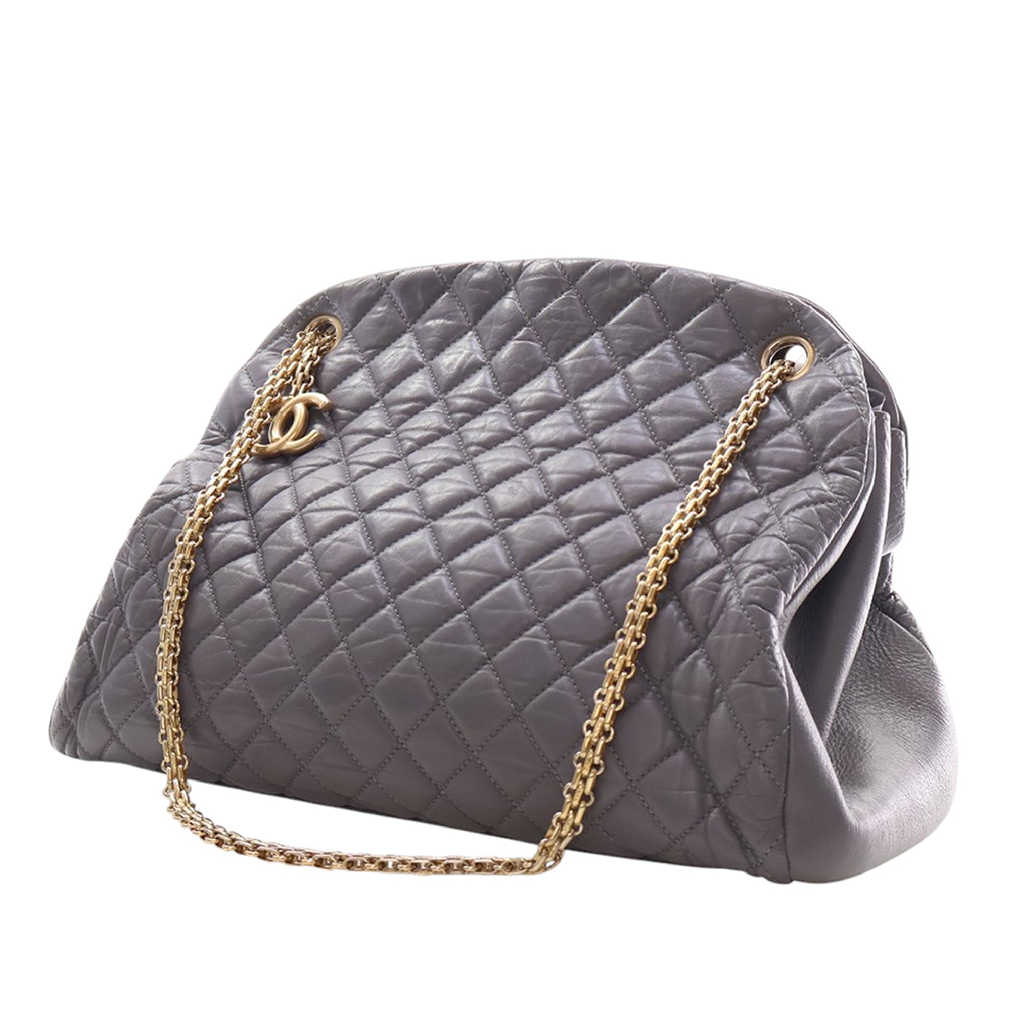 Chanel Large Aged Calfskin Just Mademoiselle Bowling Bag - image 3