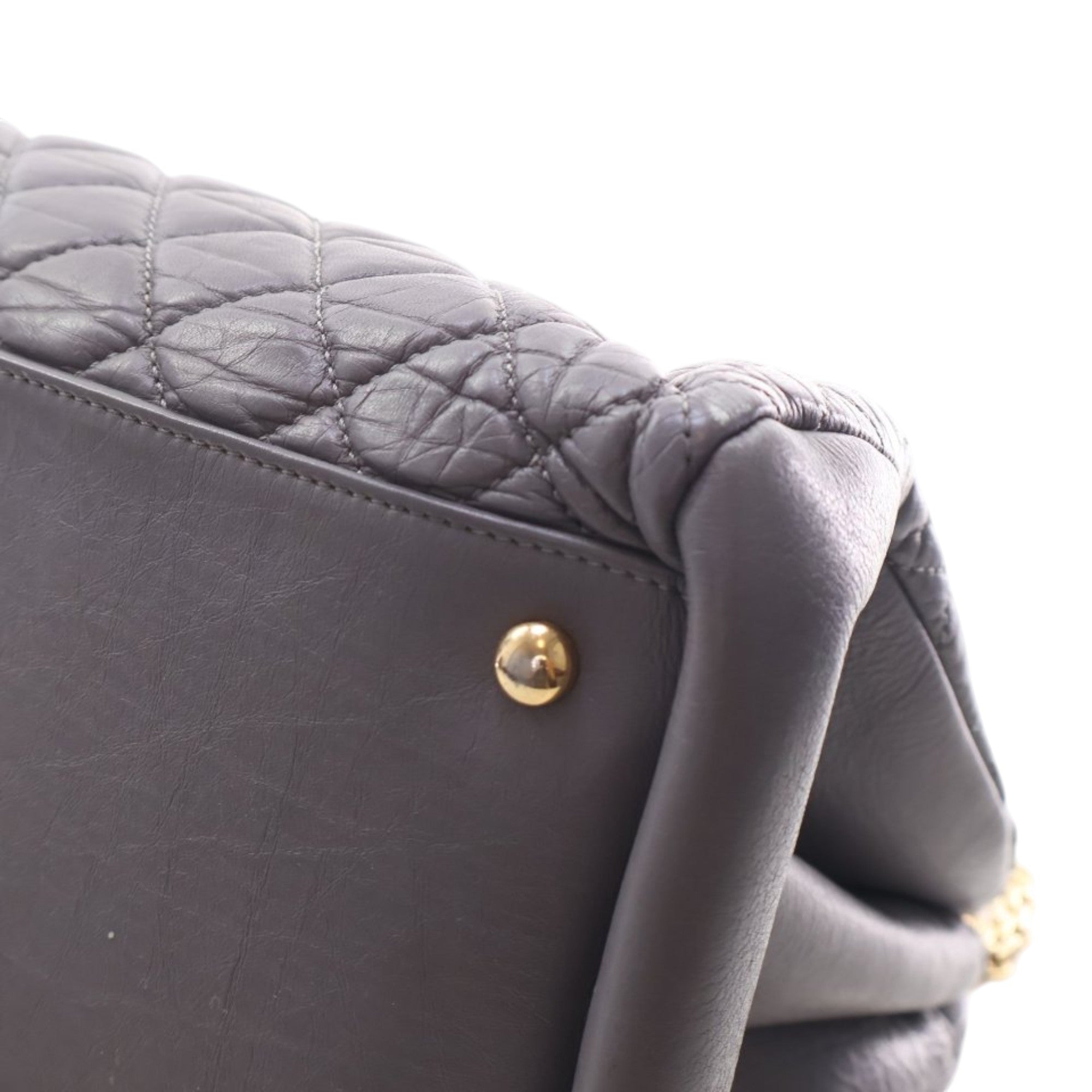 Chanel Large Aged Calfskin Just Mademoiselle Bowling Bag - image 9