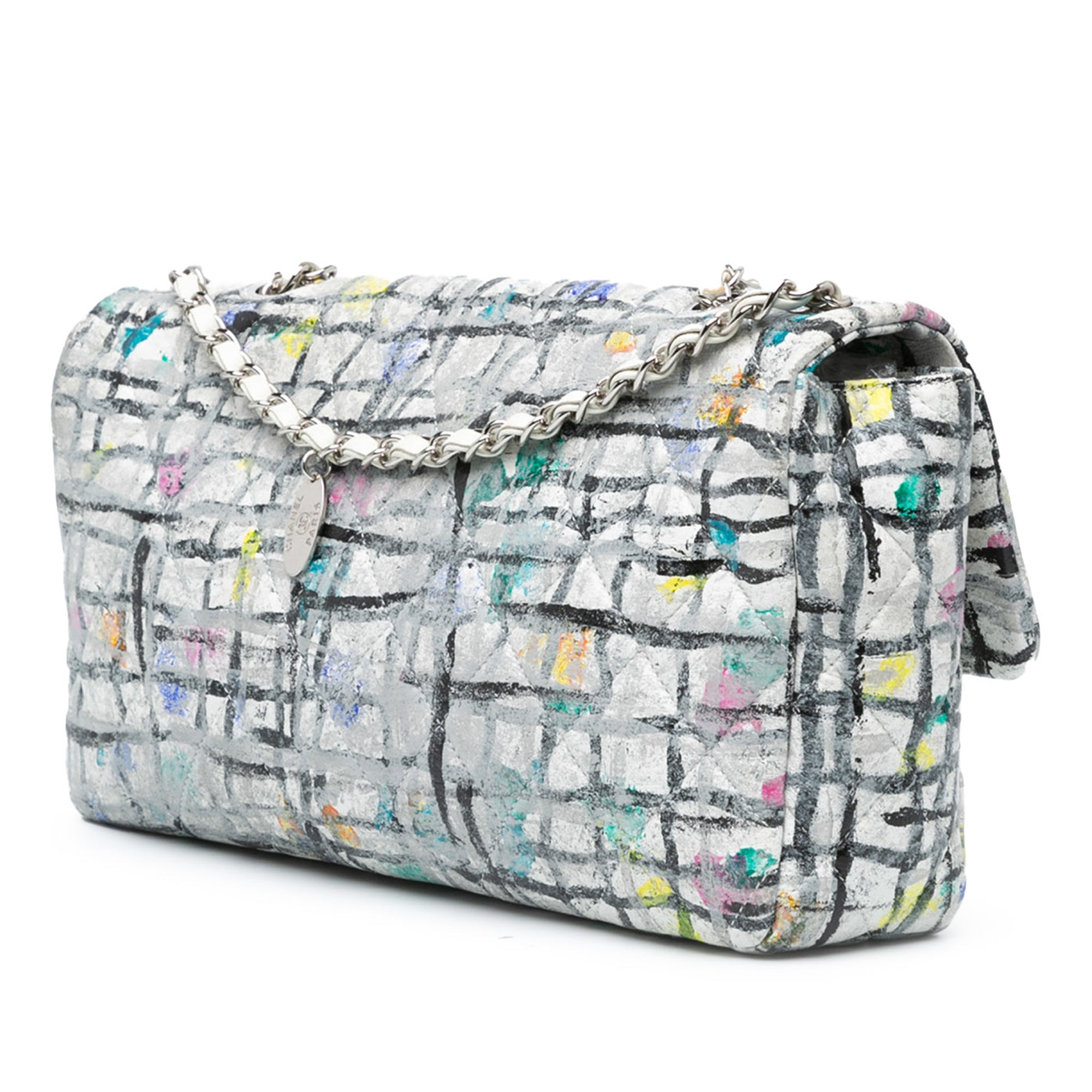 Chanel Medium Calfskin Hand Painted Graffiti Flap - image 2