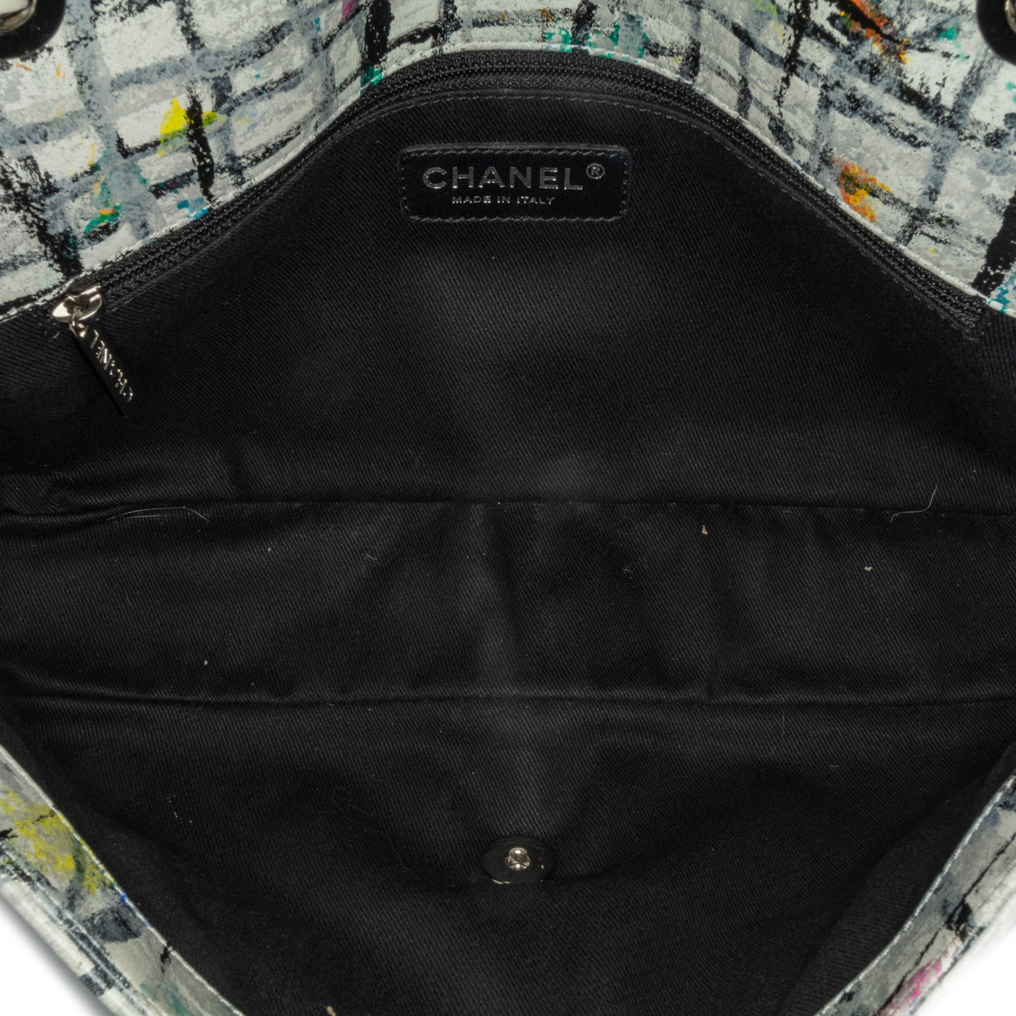 Chanel Medium Calfskin Hand Painted Graffiti Flap - image 4