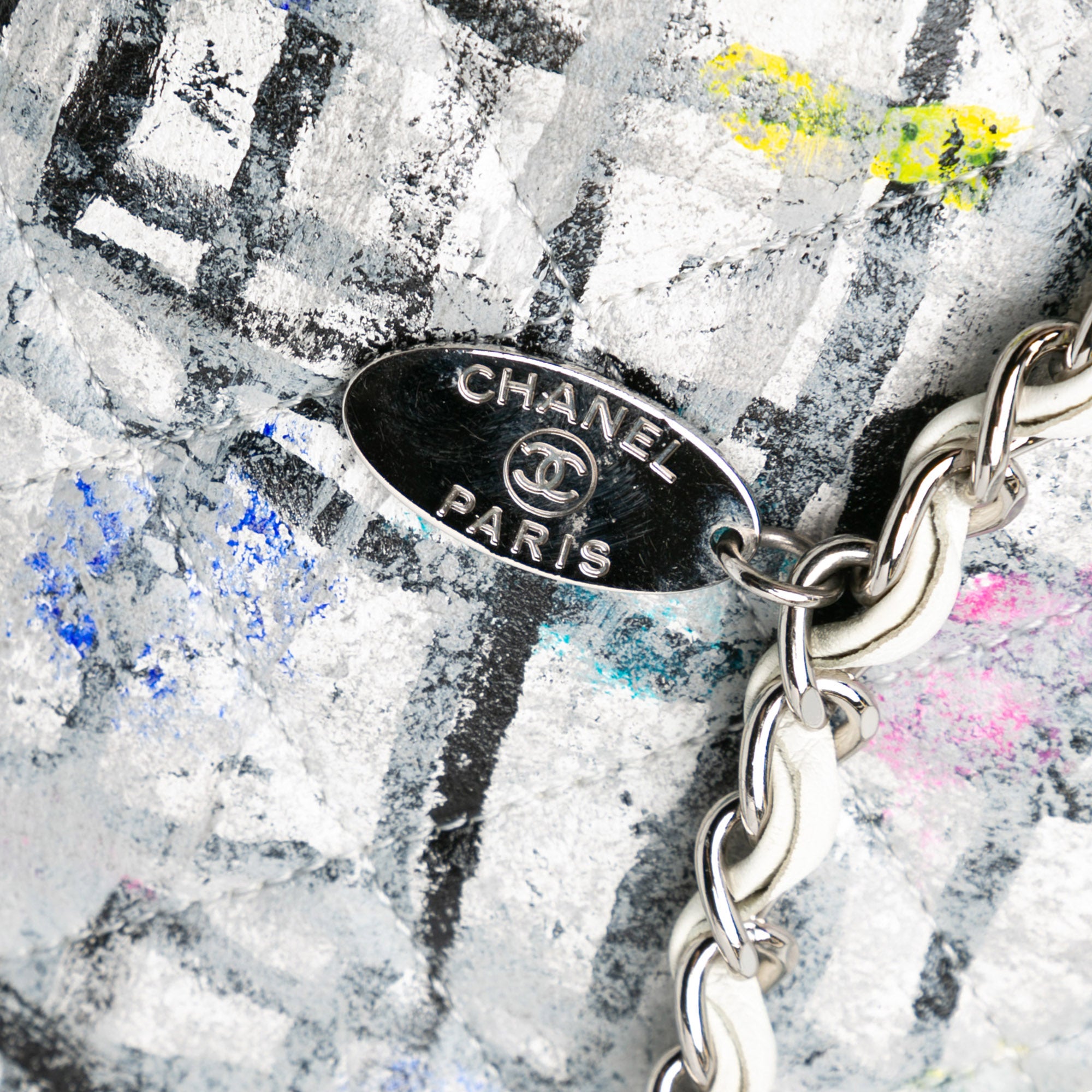 Chanel Medium Calfskin Hand Painted Graffiti Flap - image 7