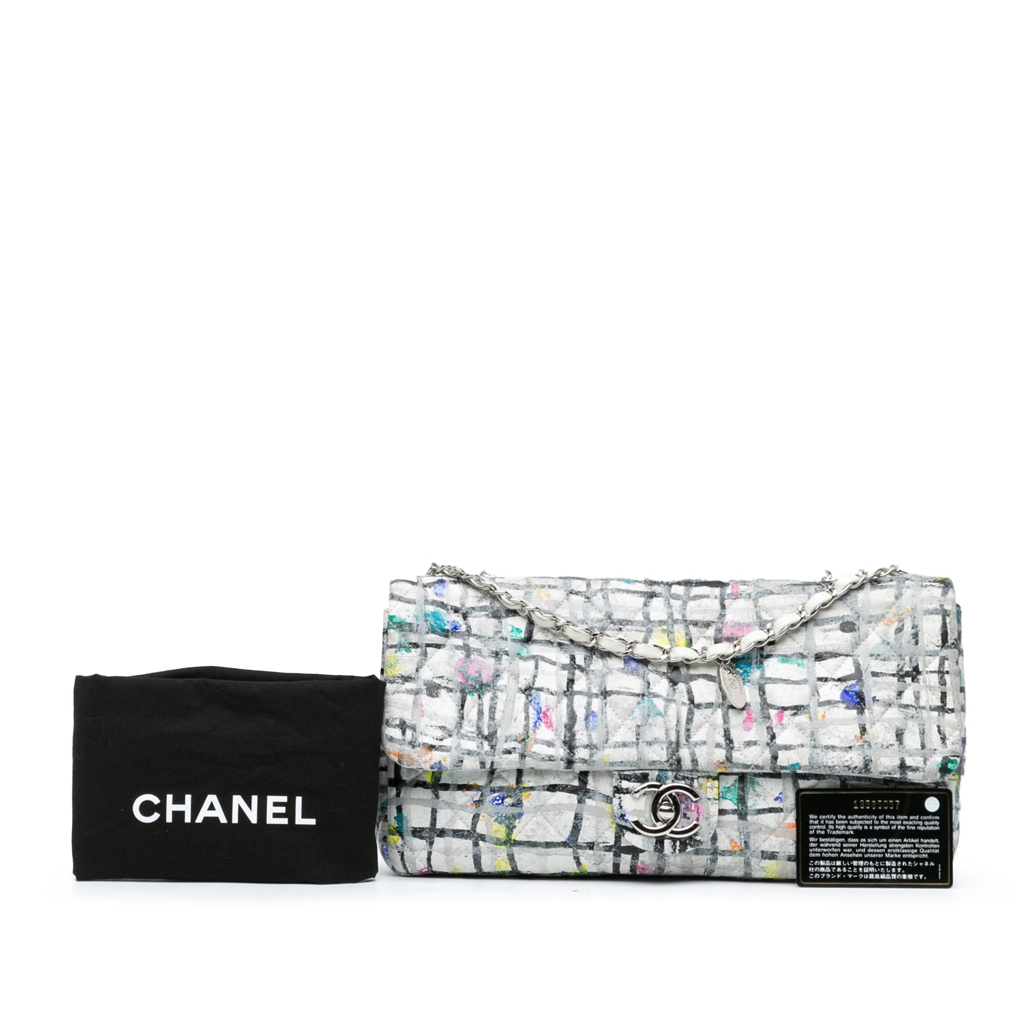 Chanel Medium Calfskin Hand Painted Graffiti Flap - image 9