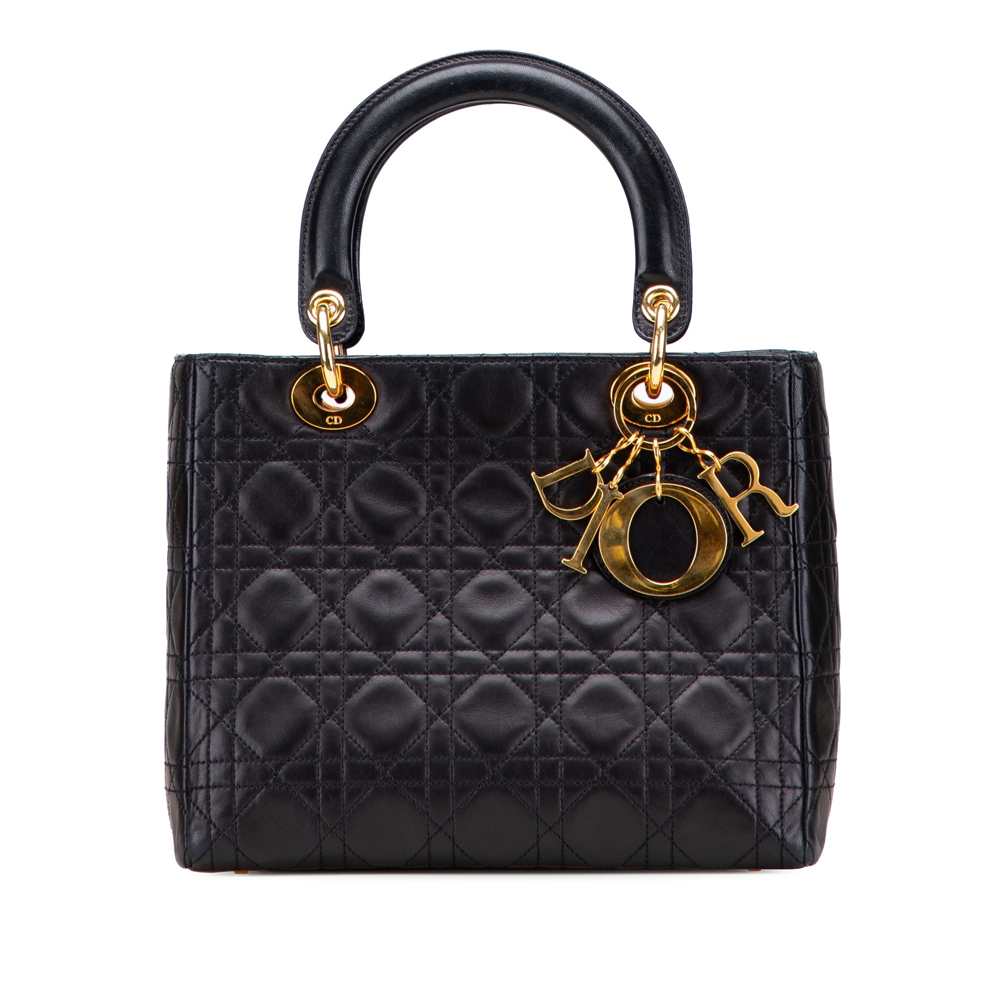 Dior Medium Lambskin Cannage Lady Dior - image 1