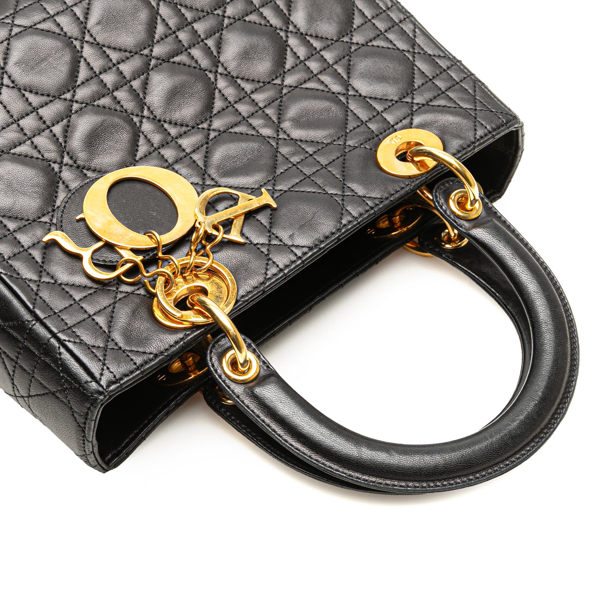 Dior Medium Lambskin Cannage Lady Dior - image 10