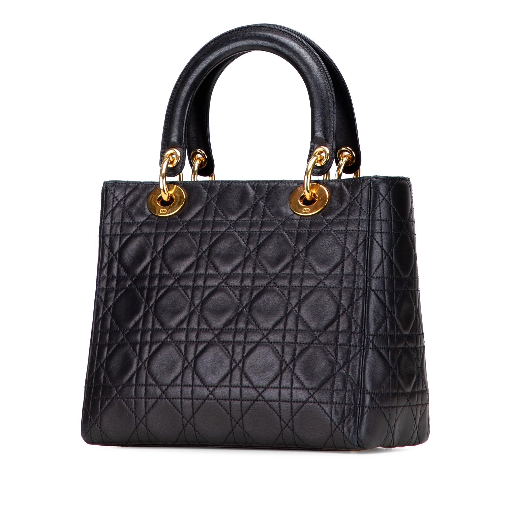 Dior Medium Lambskin Cannage Lady Dior - image 2