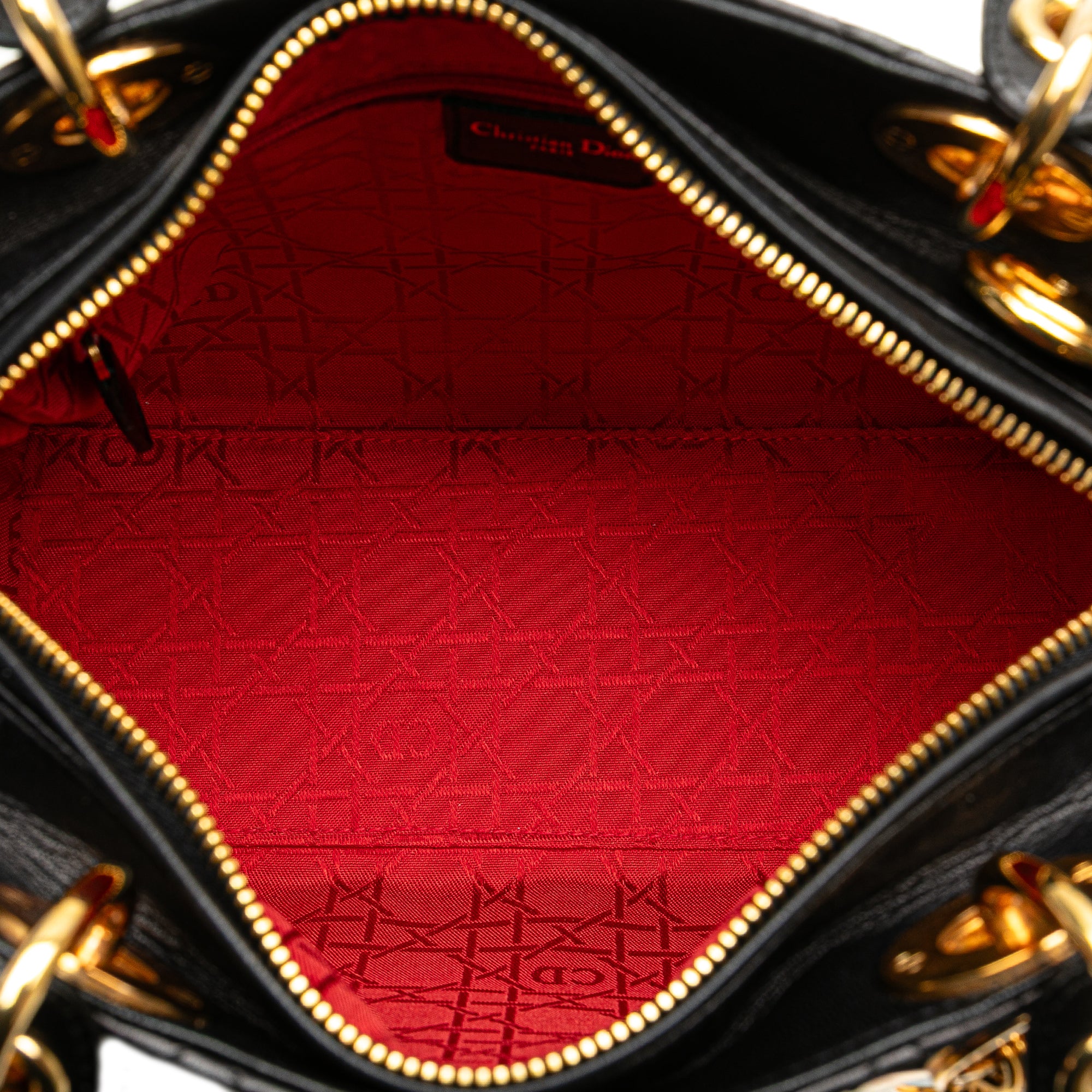 Dior Medium Lambskin Cannage Lady Dior - image 4