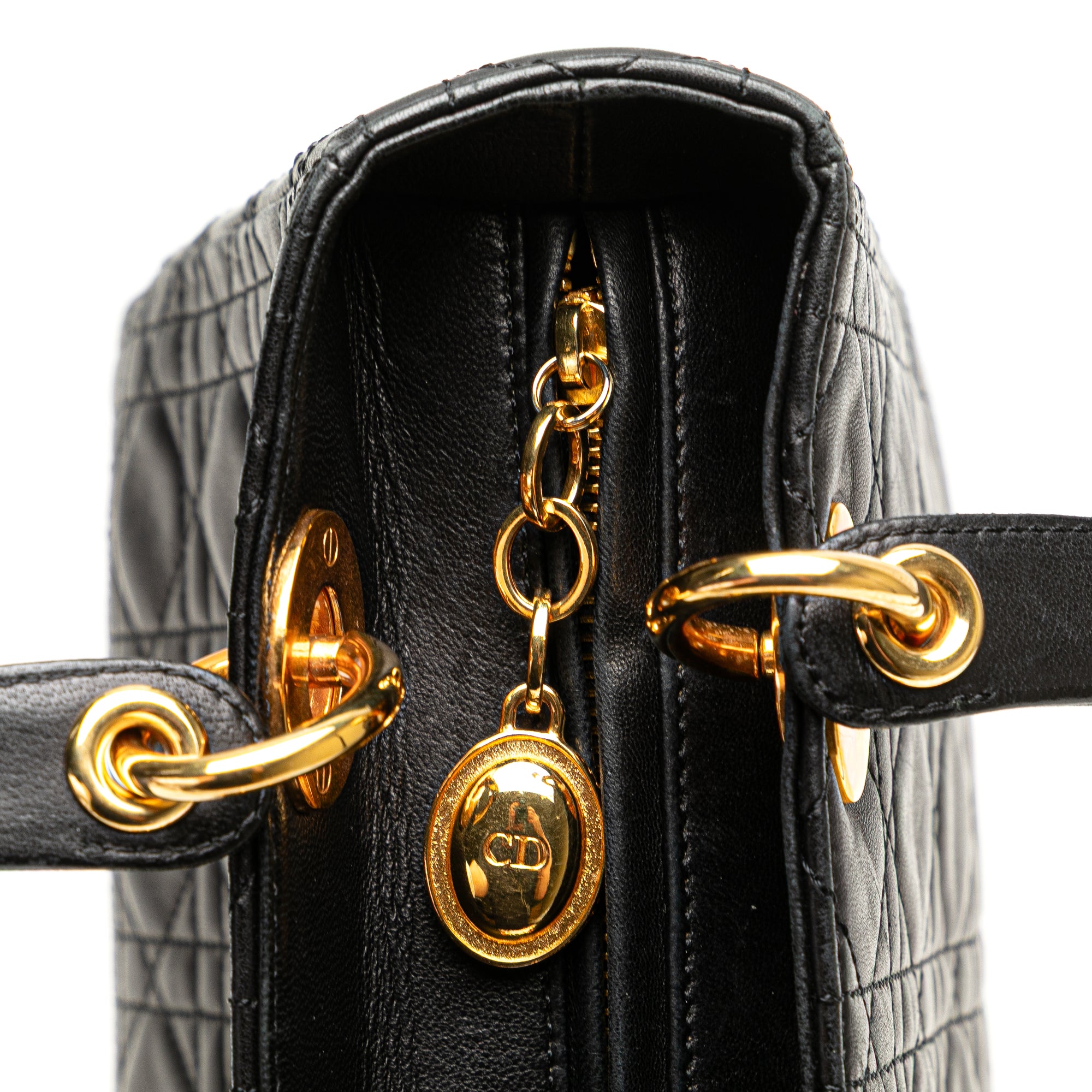 Dior Medium Lambskin Cannage Lady Dior - image 7