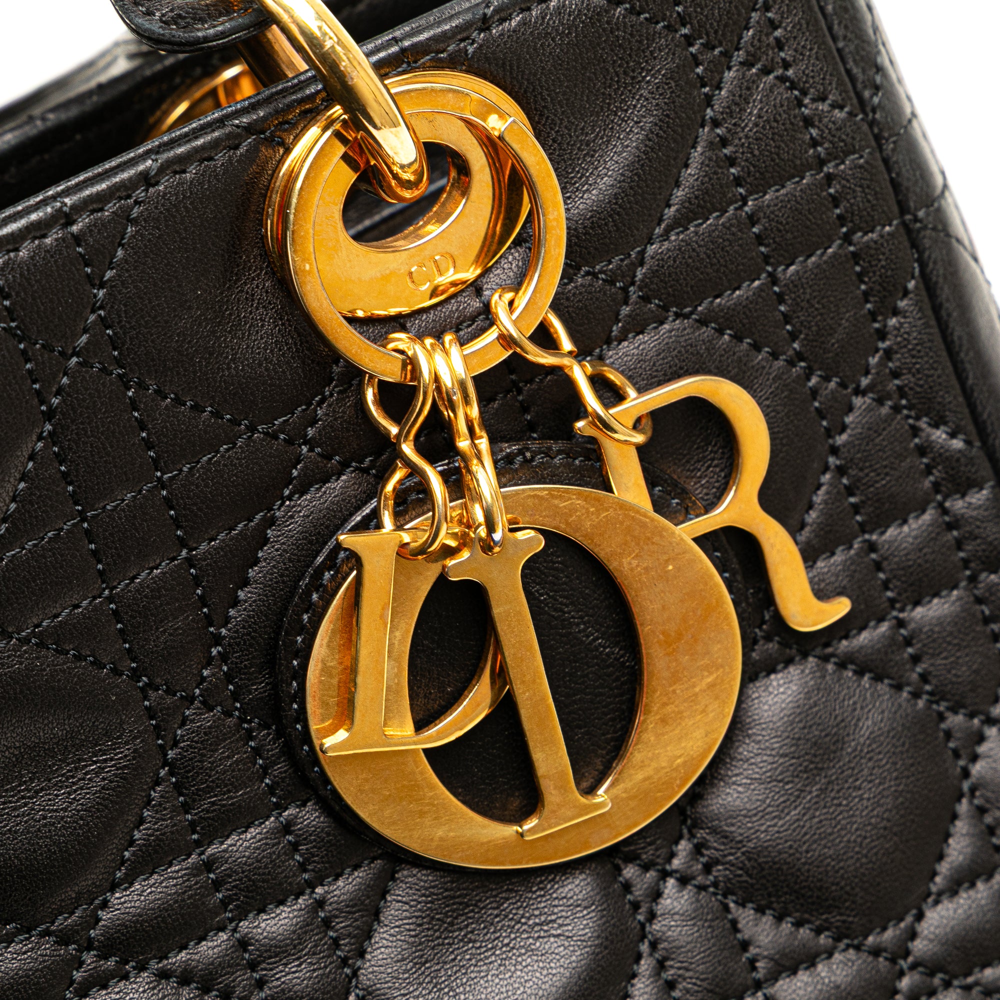 Dior Medium Lambskin Cannage Lady Dior - image 8