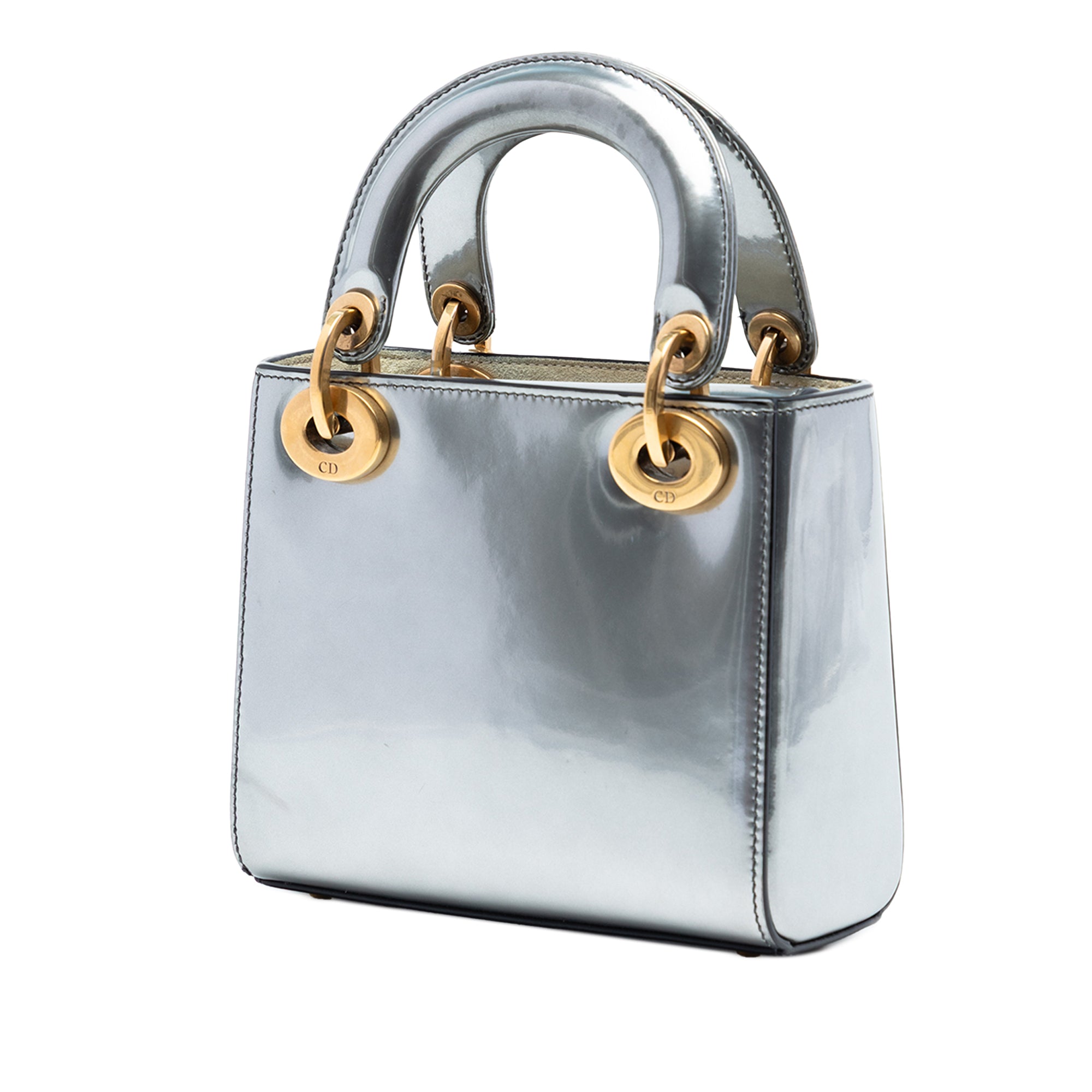 Dior Mini Metallic Patent Lady Dior - image 2