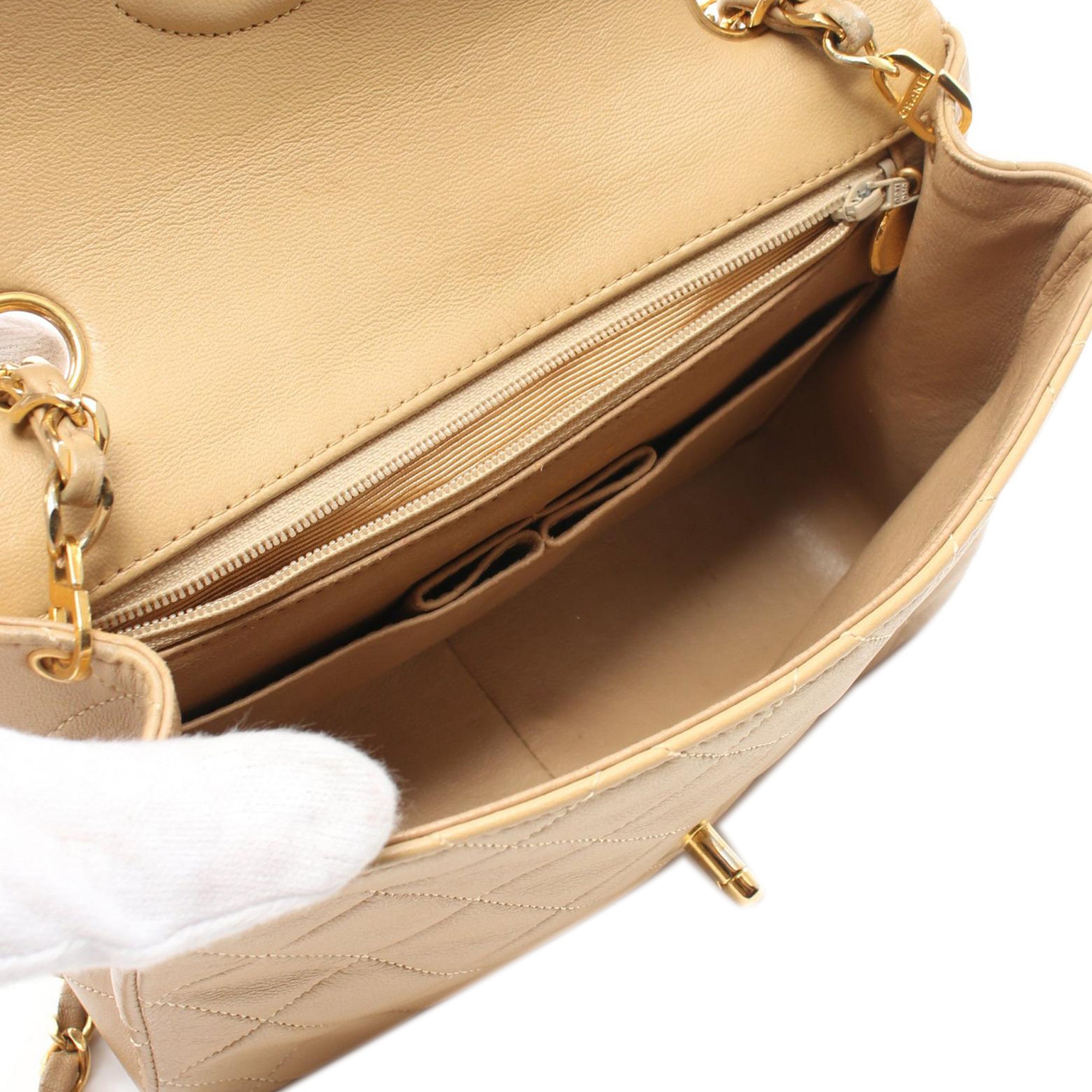 Chanel CC Quilted Lambskin Chain Flap - image 3