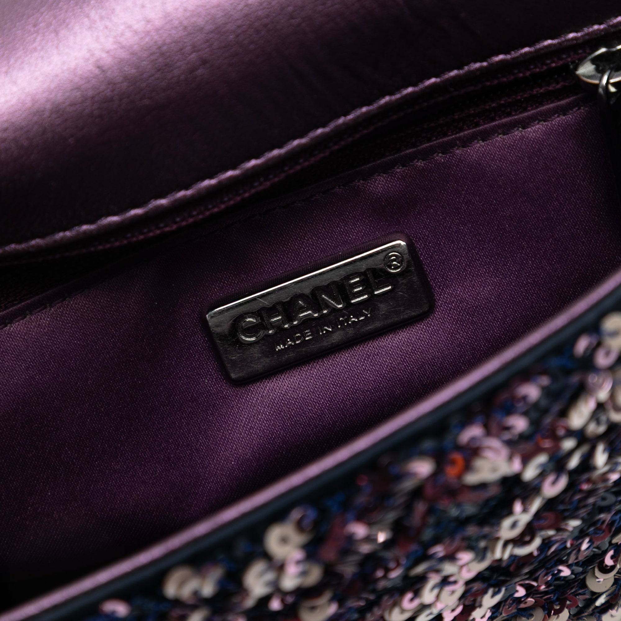 Chanel CC Quilted Lambskin Sequin Single Flap - image 5