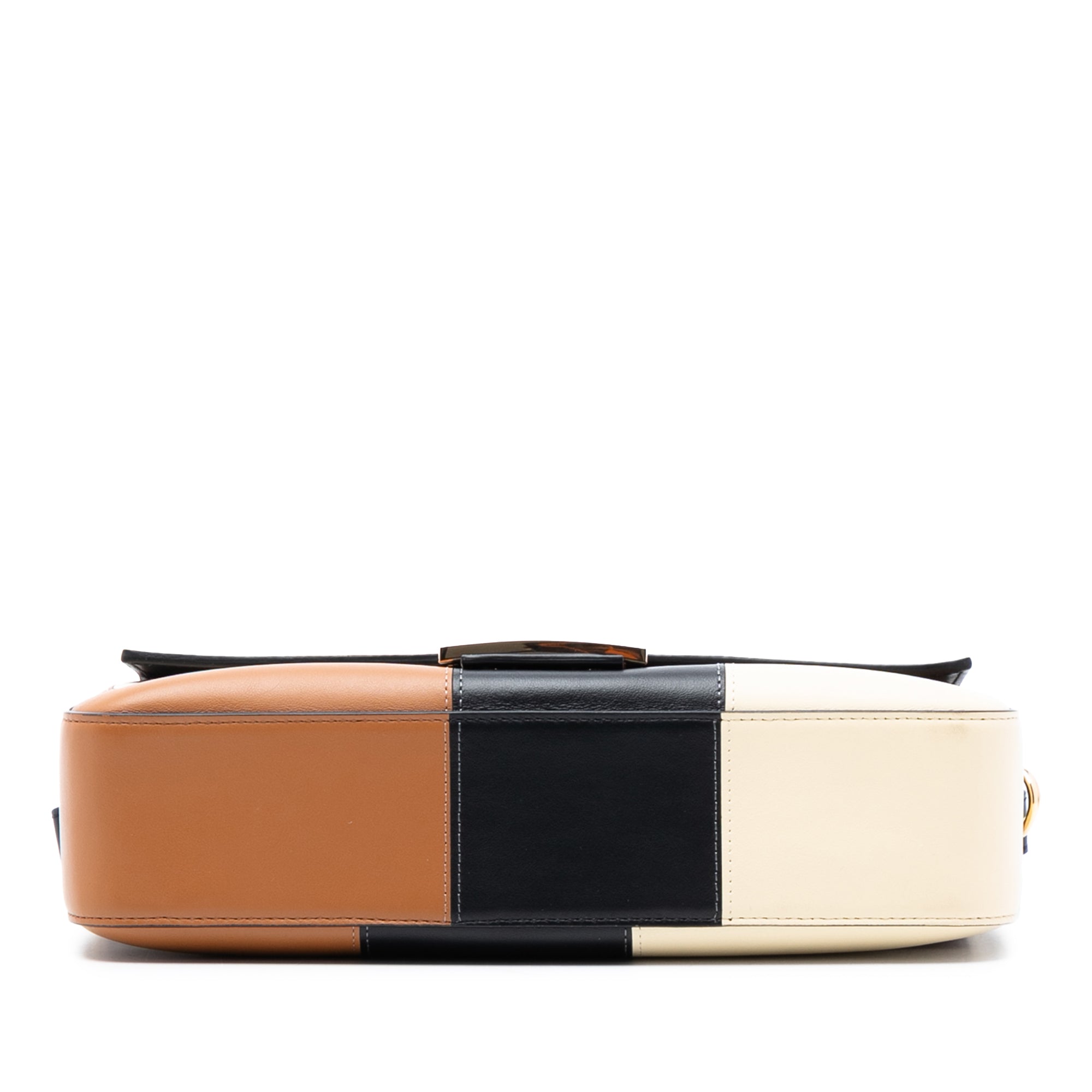 Fendi Leather Geometric Baguette Satchel - image 3