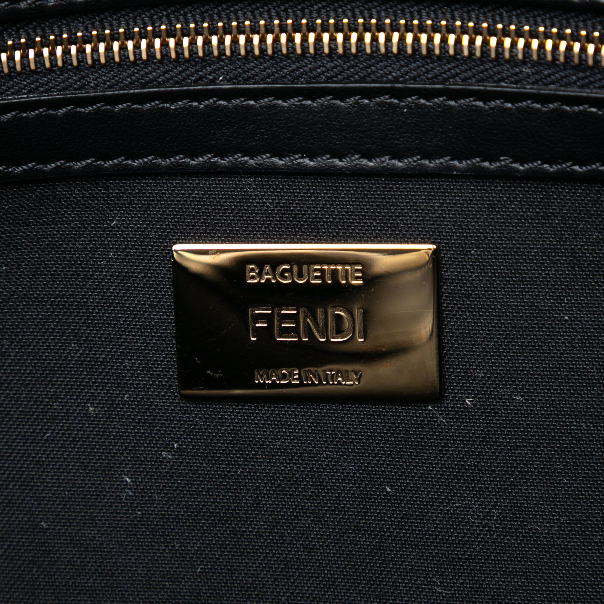 Fendi Leather Geometric Baguette Satchel - image 5
