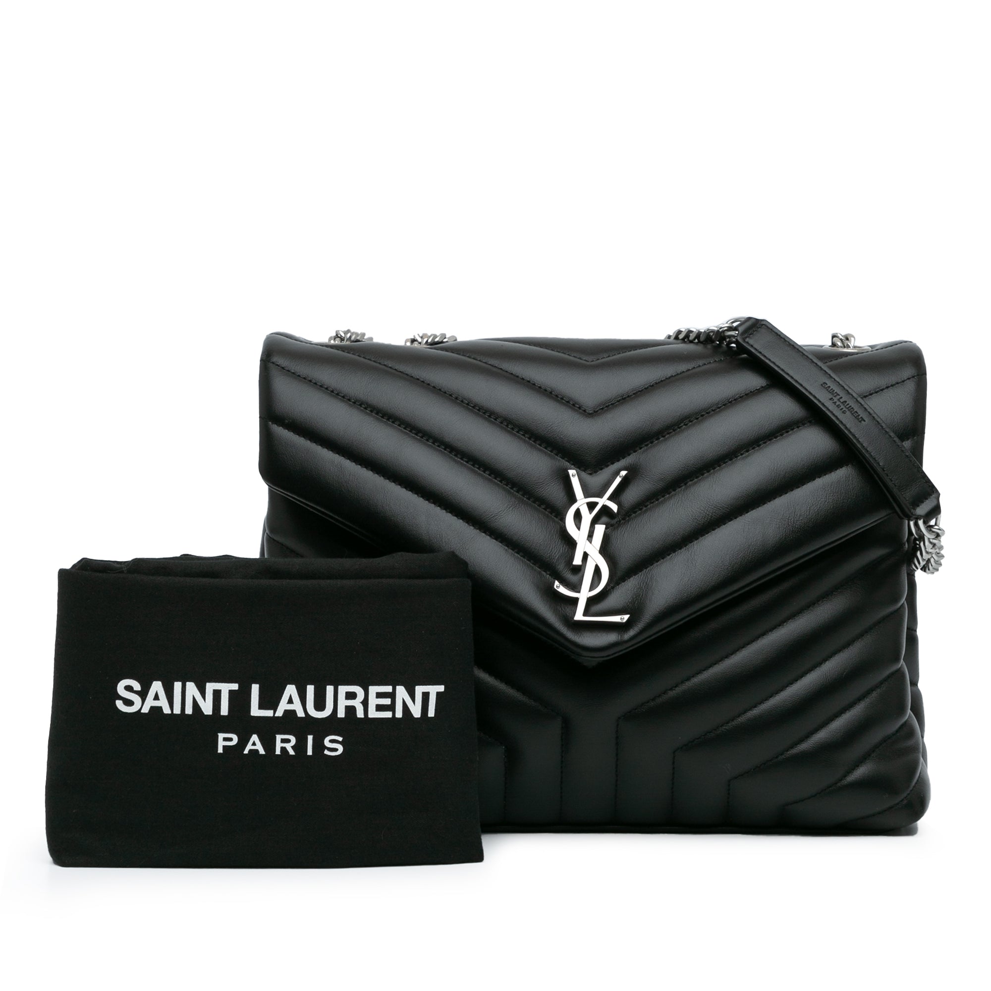 Saint Laurent Medium Matelasse Calfskin Monogram LouLou Shoulder Bag - image 10