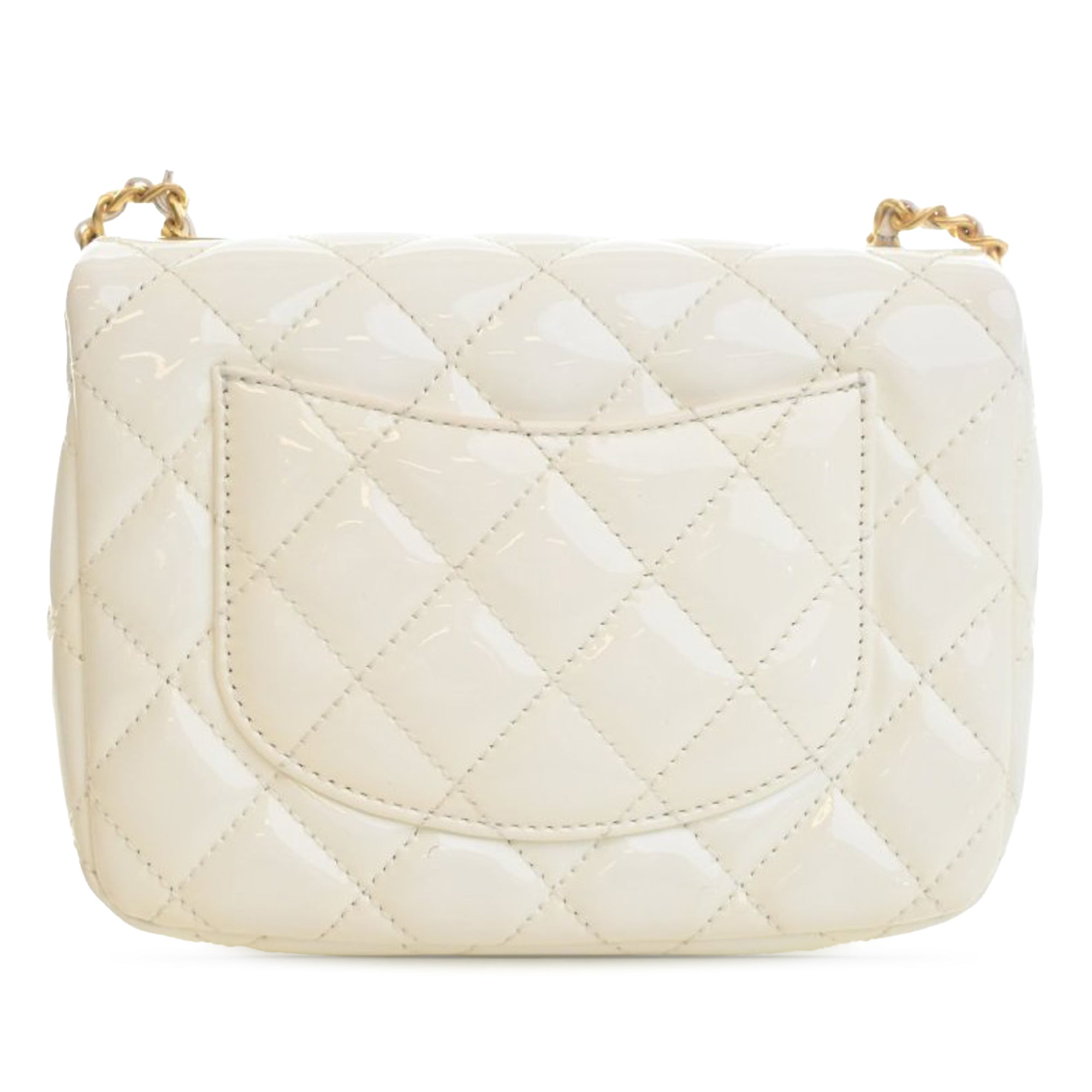 Chanel Mini Square Classic Patent Enamel Coco Hearts Single Flap - image 2