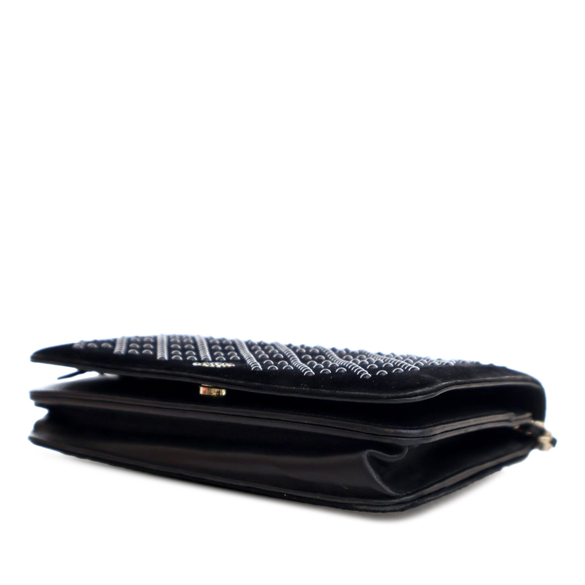 Chanel CC Velvet Studded Wallet On Chain - image 12