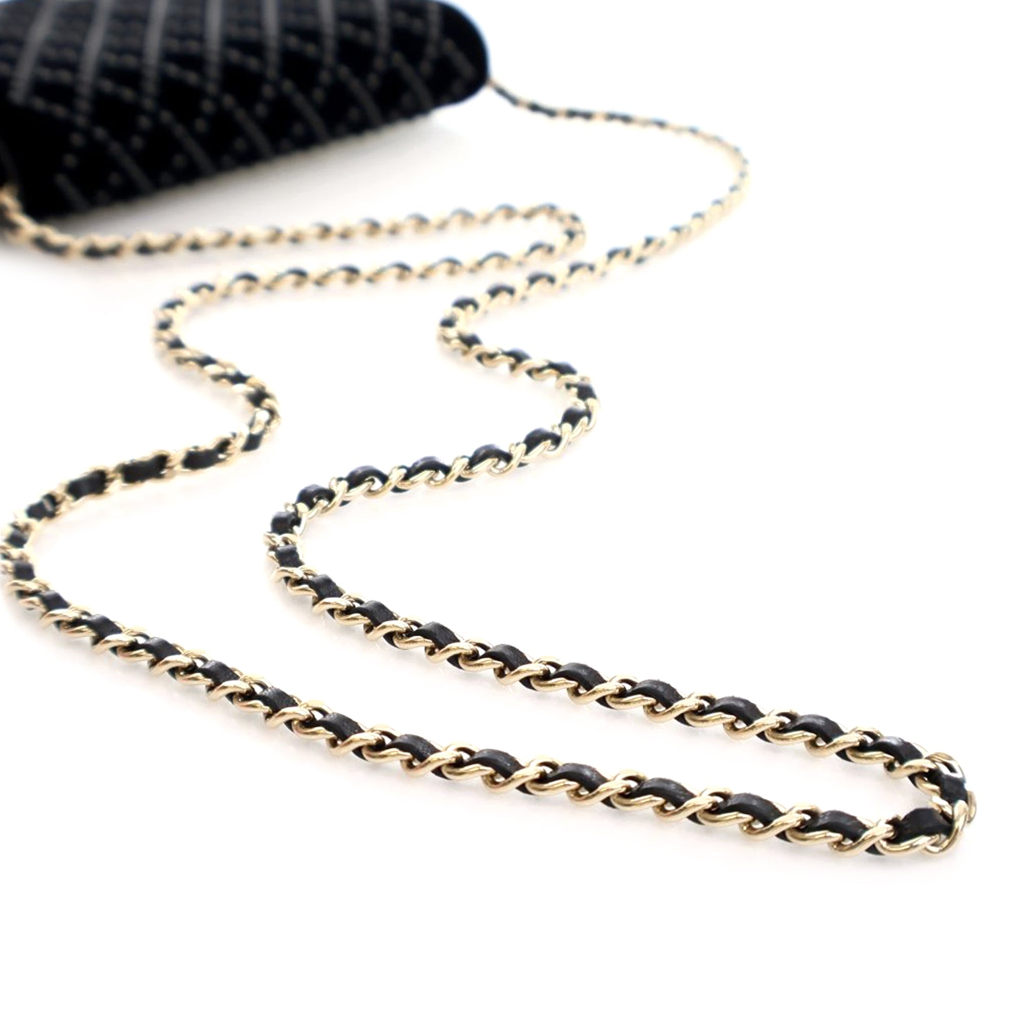 Chanel CC Velvet Studded Wallet On Chain - image 13