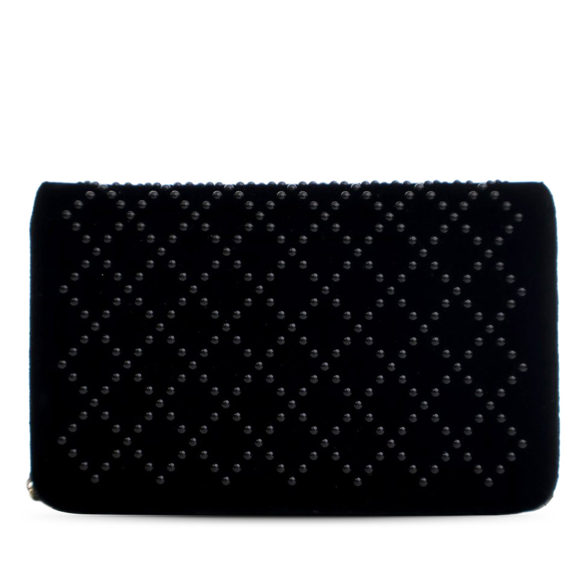 Chanel CC Velvet Studded Wallet On Chain - image 2