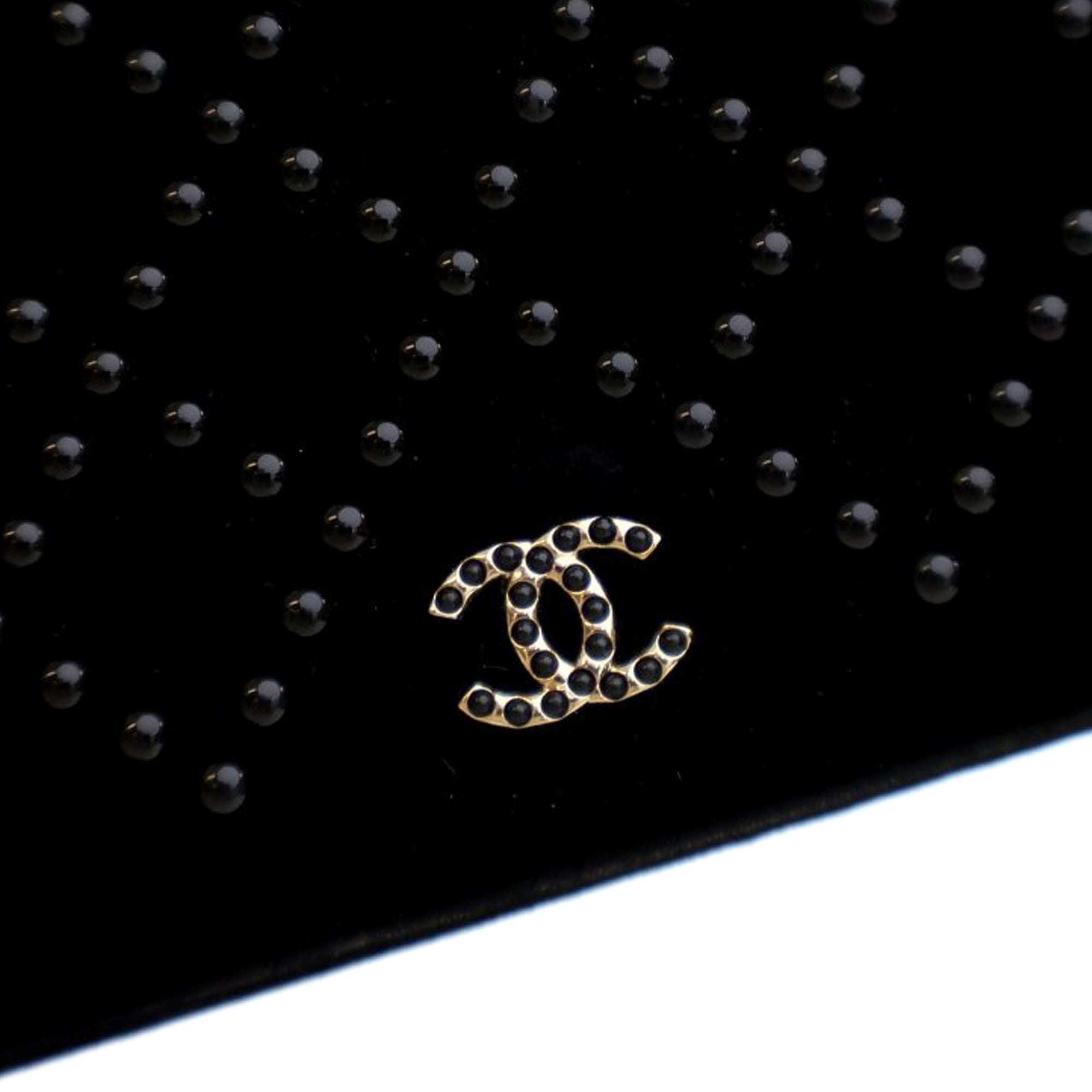 Chanel CC Velvet Studded Wallet On Chain - image 4