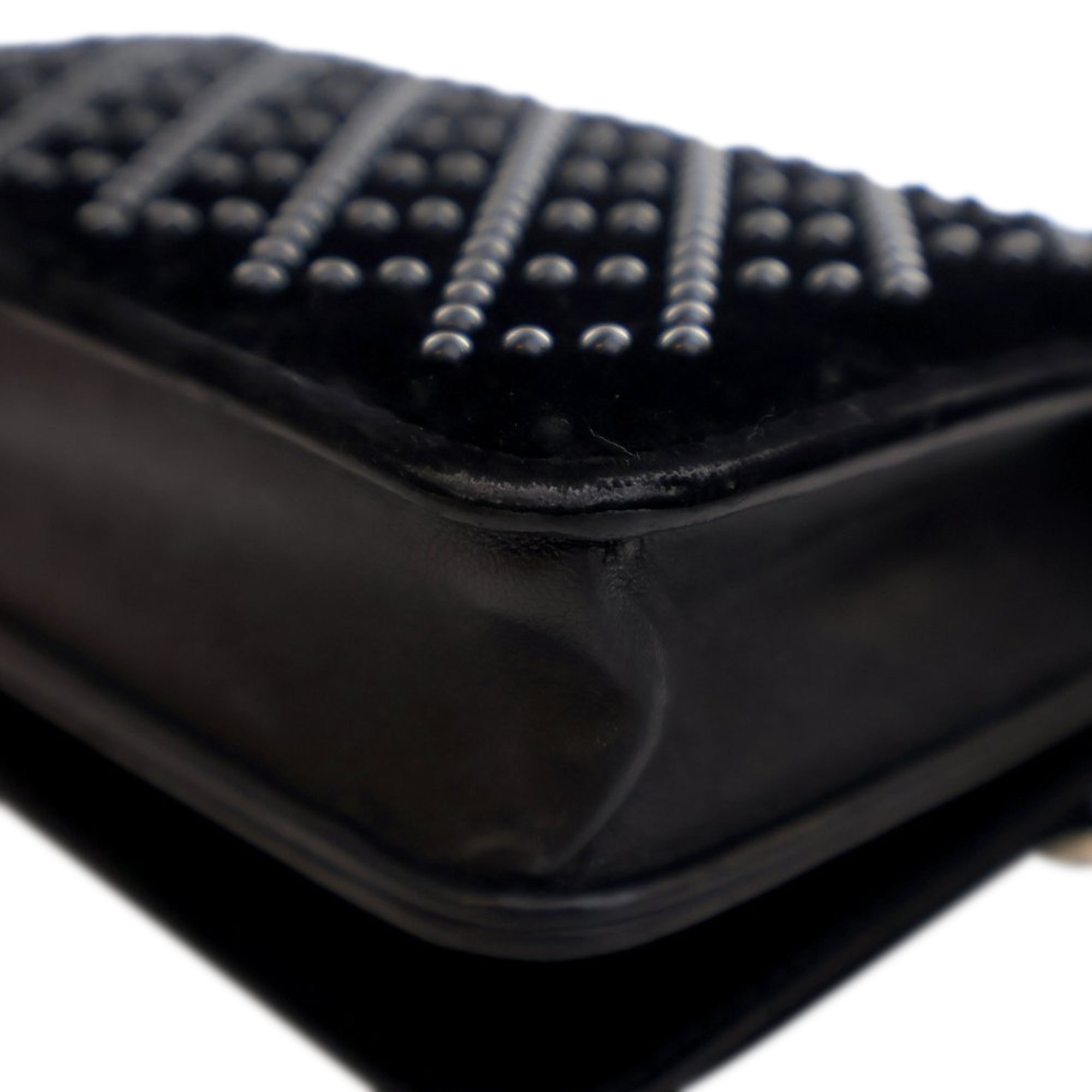Chanel CC Velvet Studded Wallet On Chain - image 7