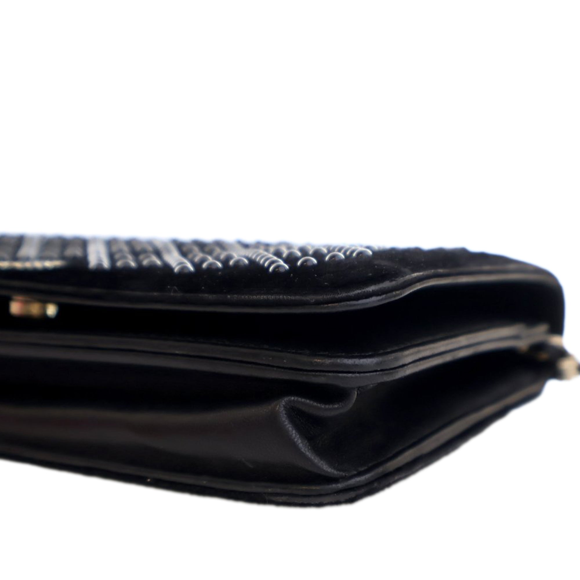 Chanel CC Velvet Studded Wallet On Chain - image 9