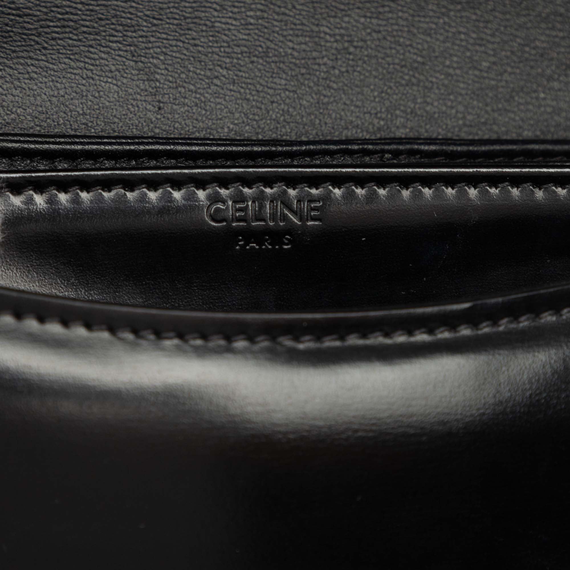 Celine Teen Shiny Calfskin Triomphe Besace Clea Chain Crossbody - image 5