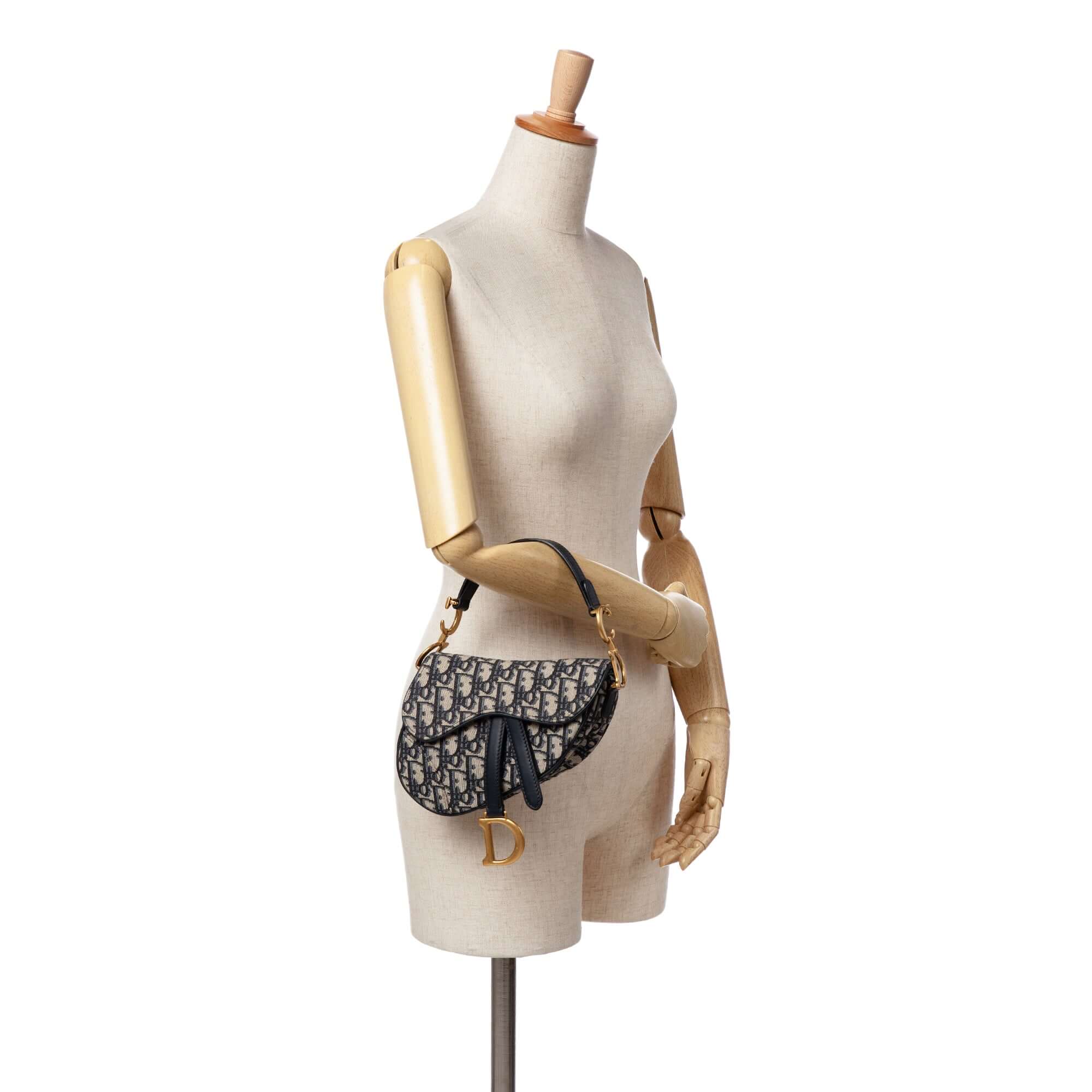 Dior Mini Oblique Canvas Saddle Bag