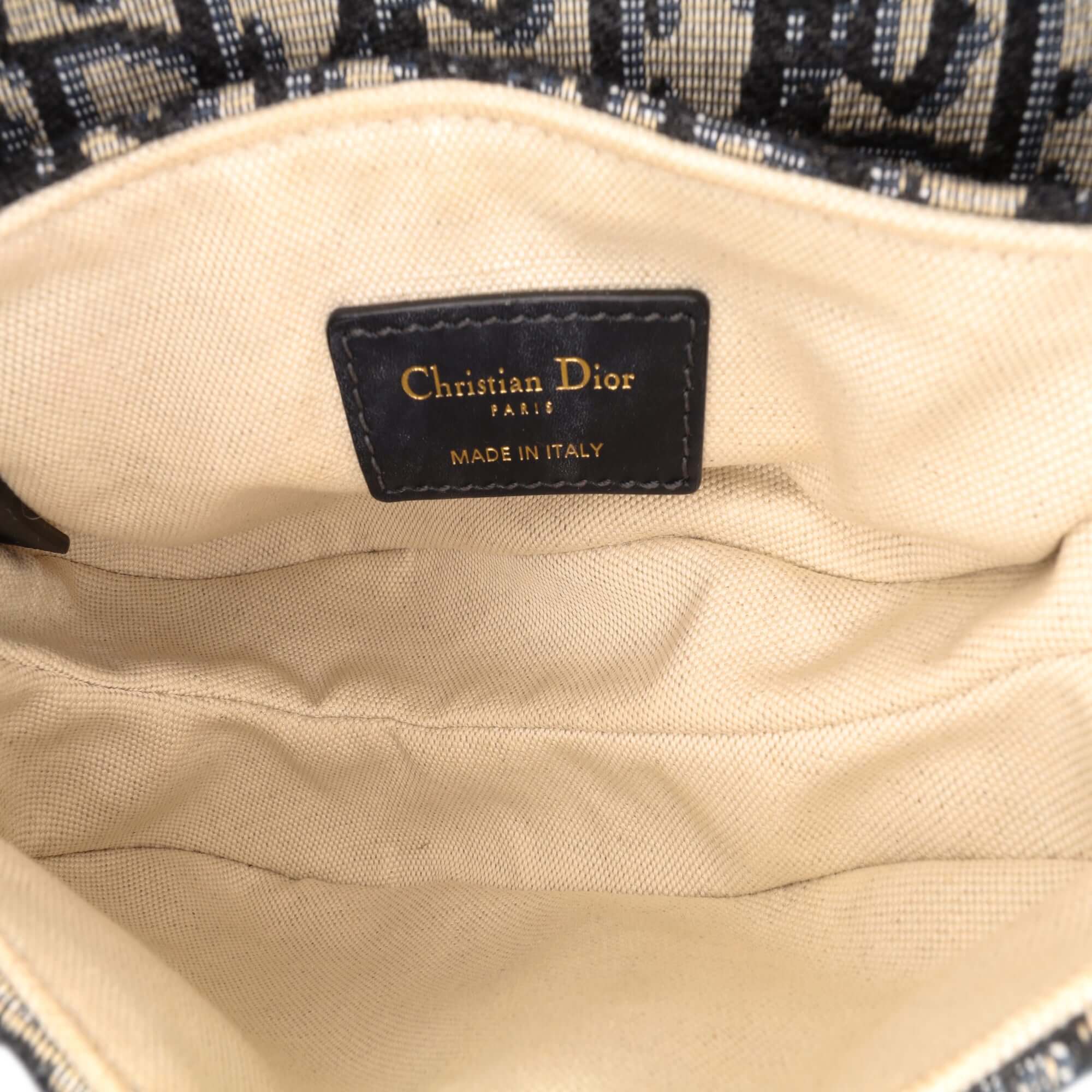Dior Mini Oblique Canvas Saddle Bag