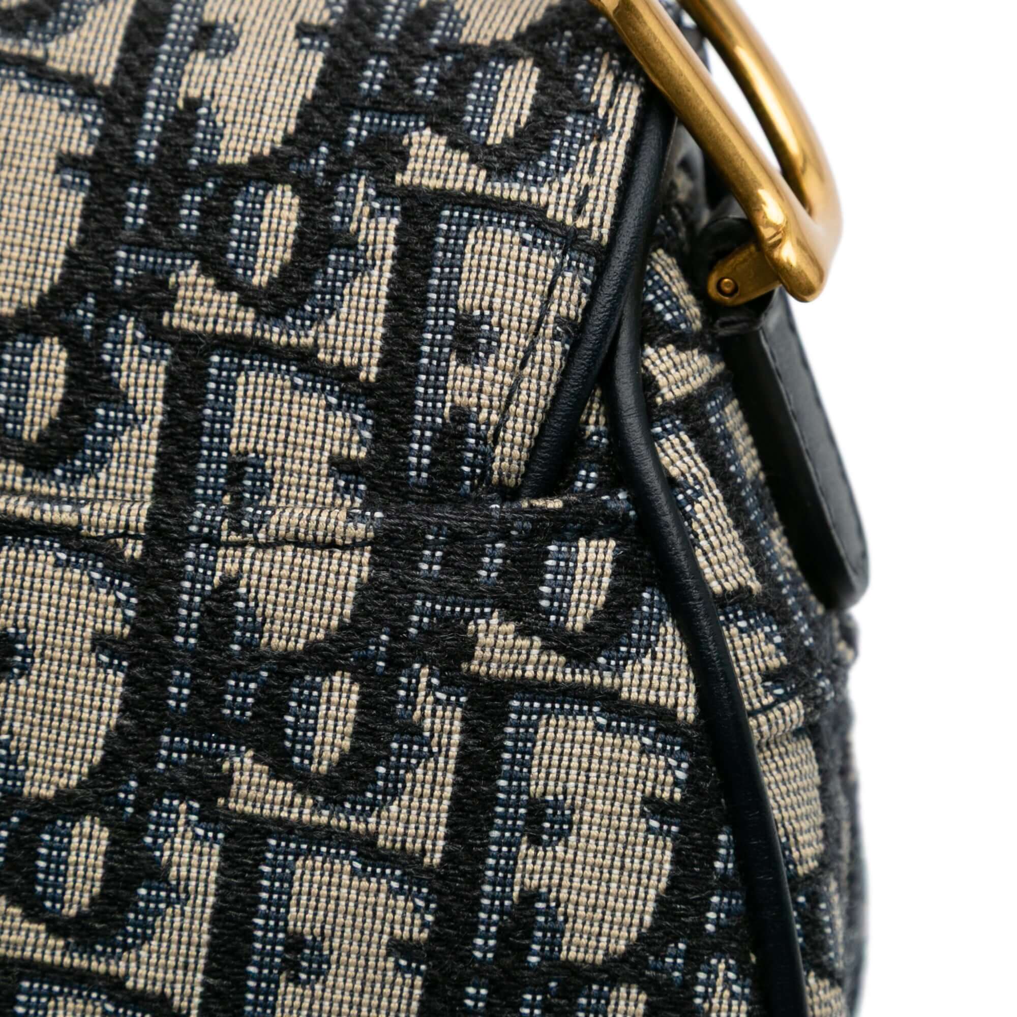 Dior Mini Oblique Canvas Saddle Bag