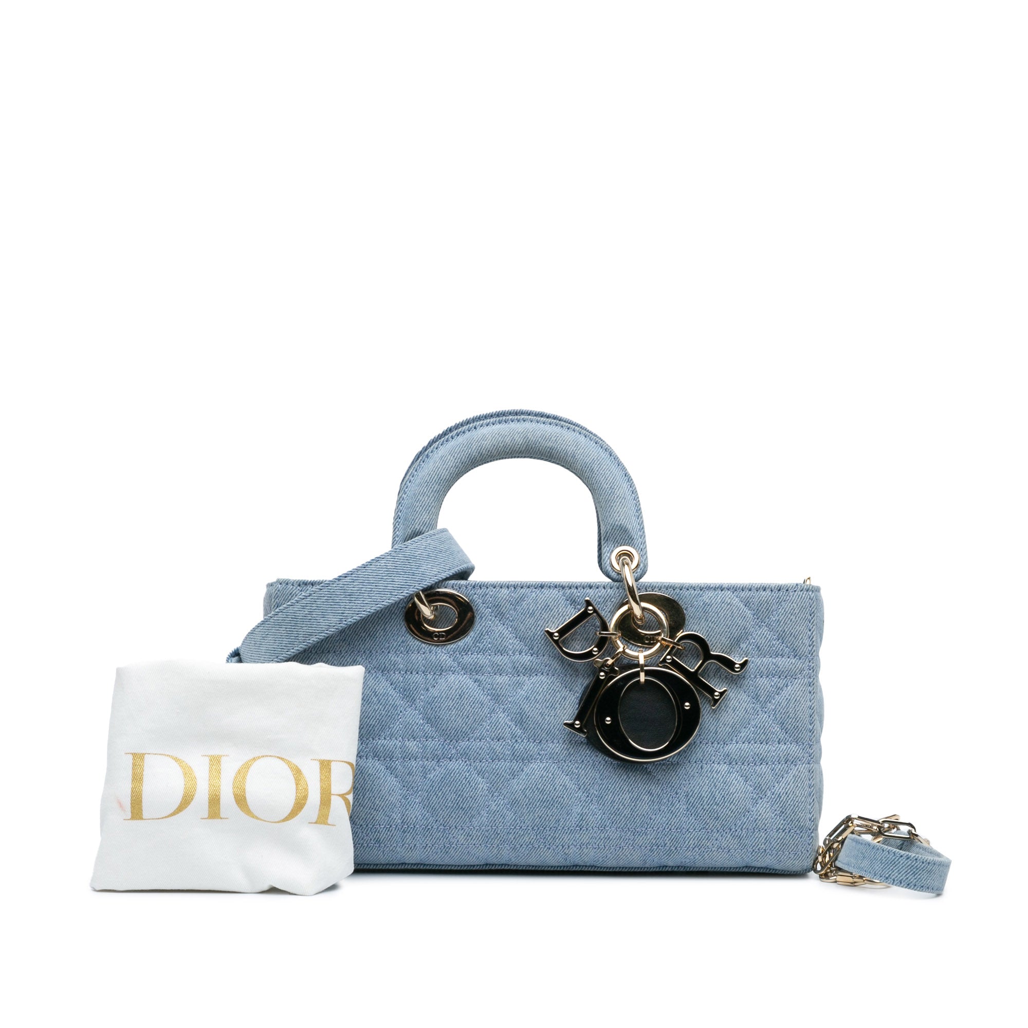 Dior Medium Denim Cannage Lady D Joy - image 9