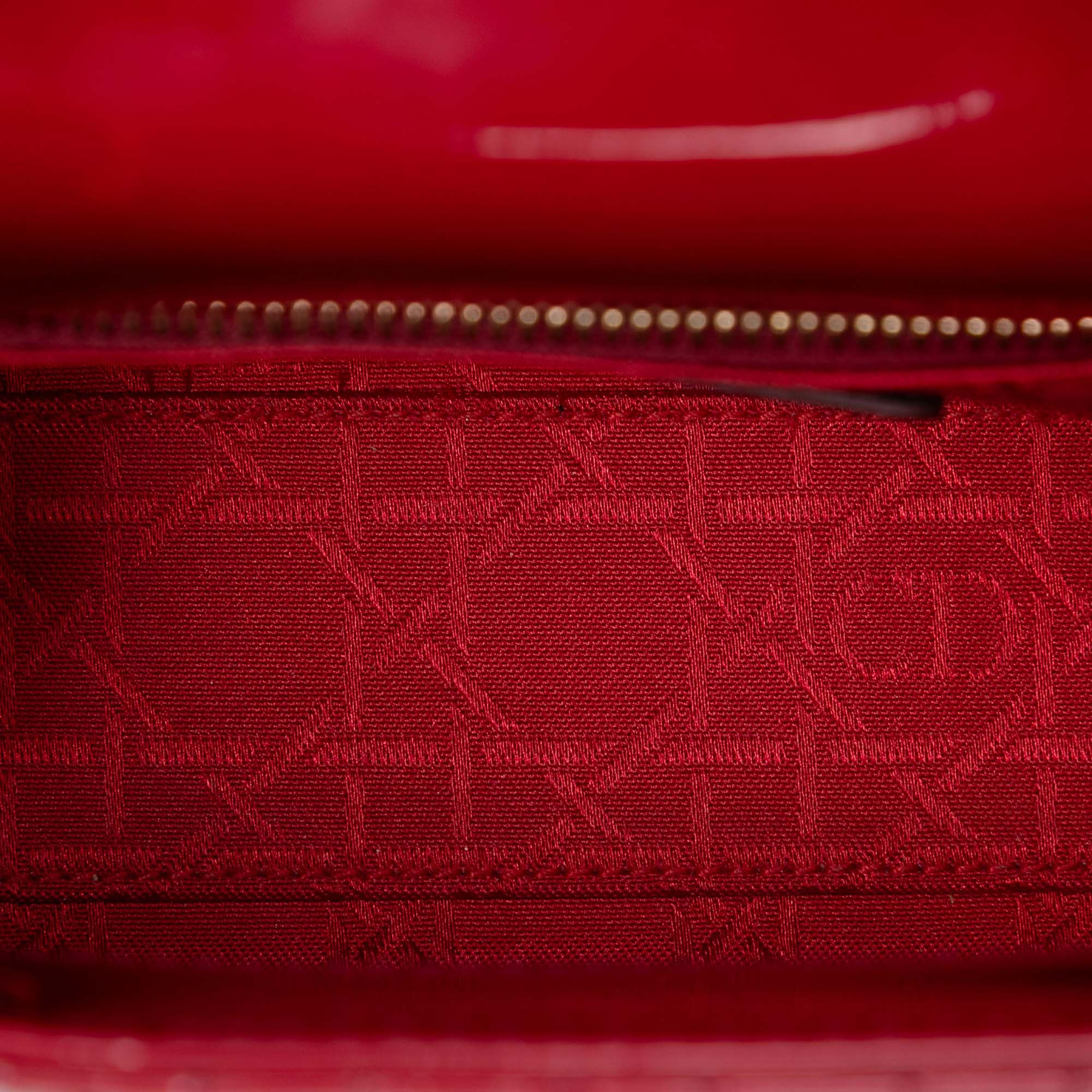 Dior Mini Patent Cannage Lady Dior - image 4