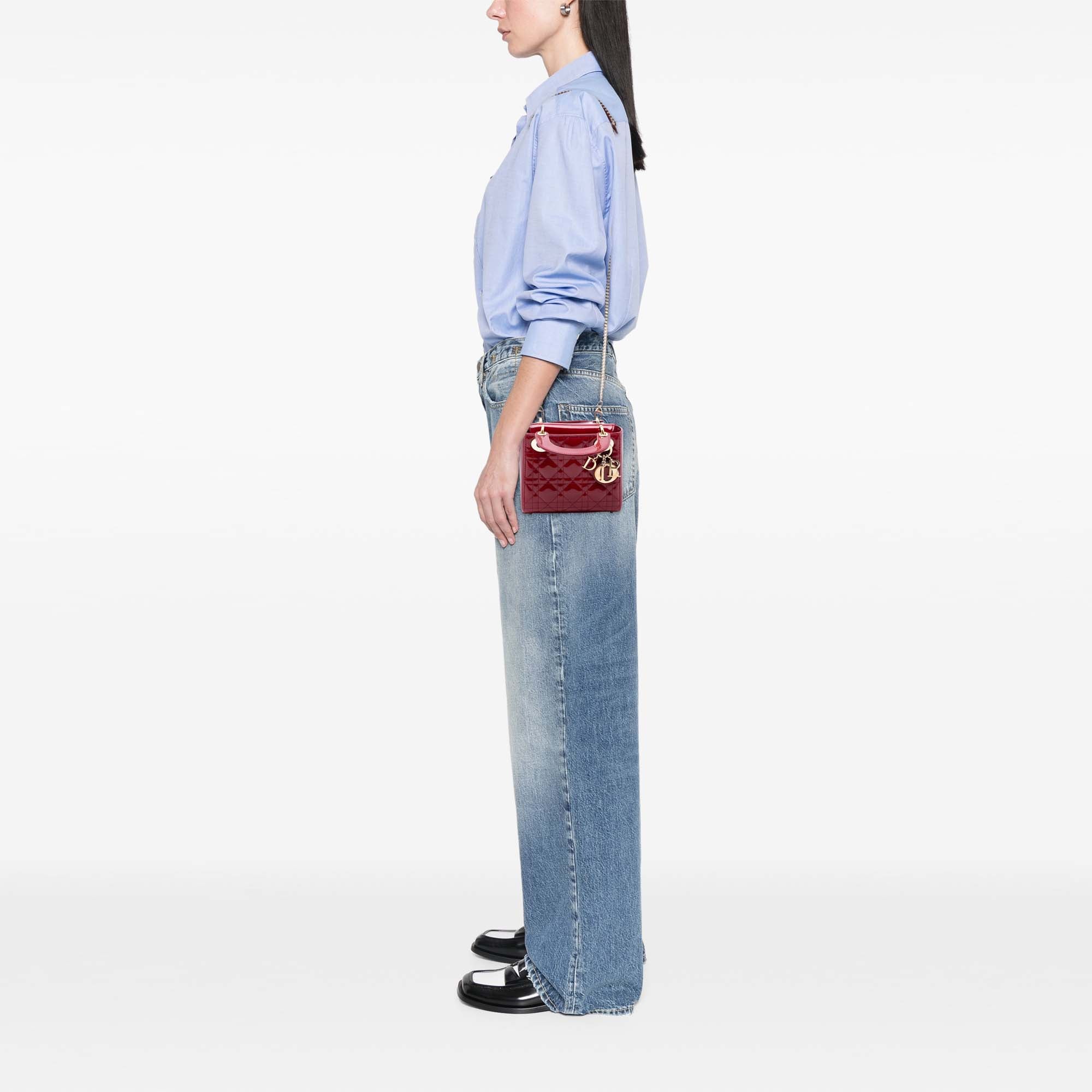 Dior Mini Patent Cannage Lady Dior - image 8