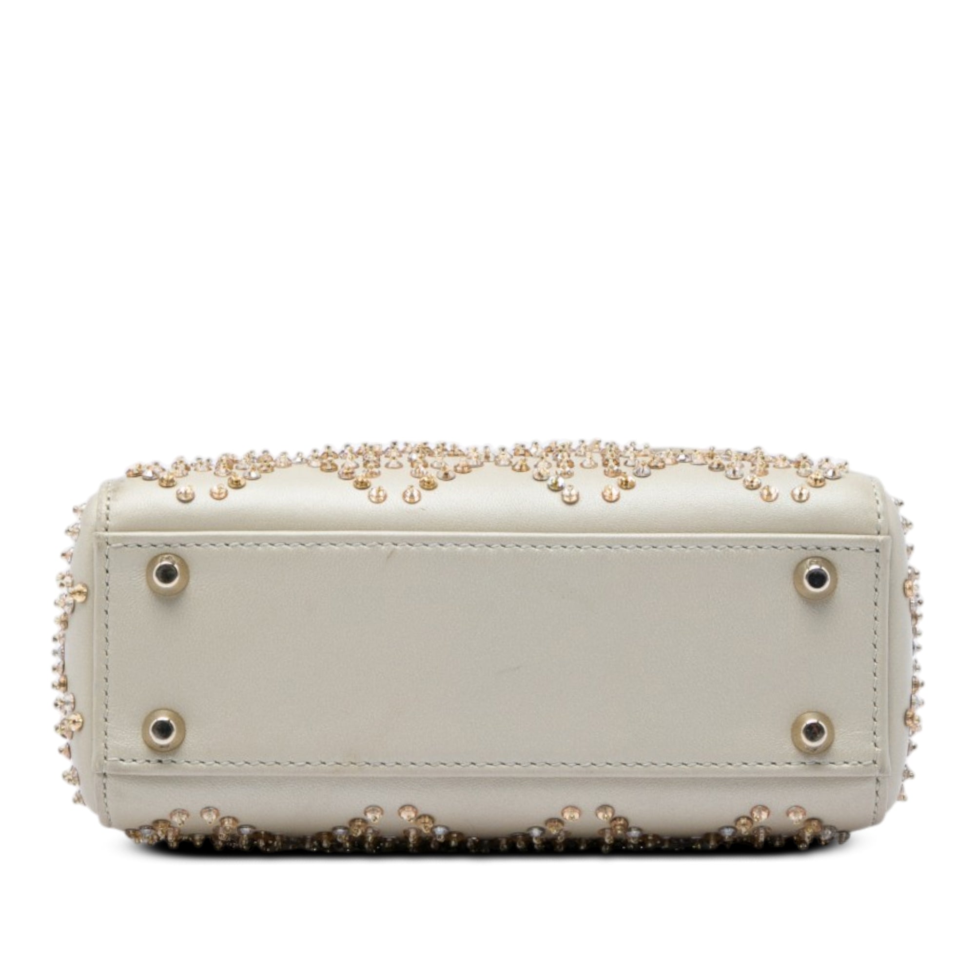 Dior Mini Beaded Metallic Lambskin Cannage Lady Dior - image 3