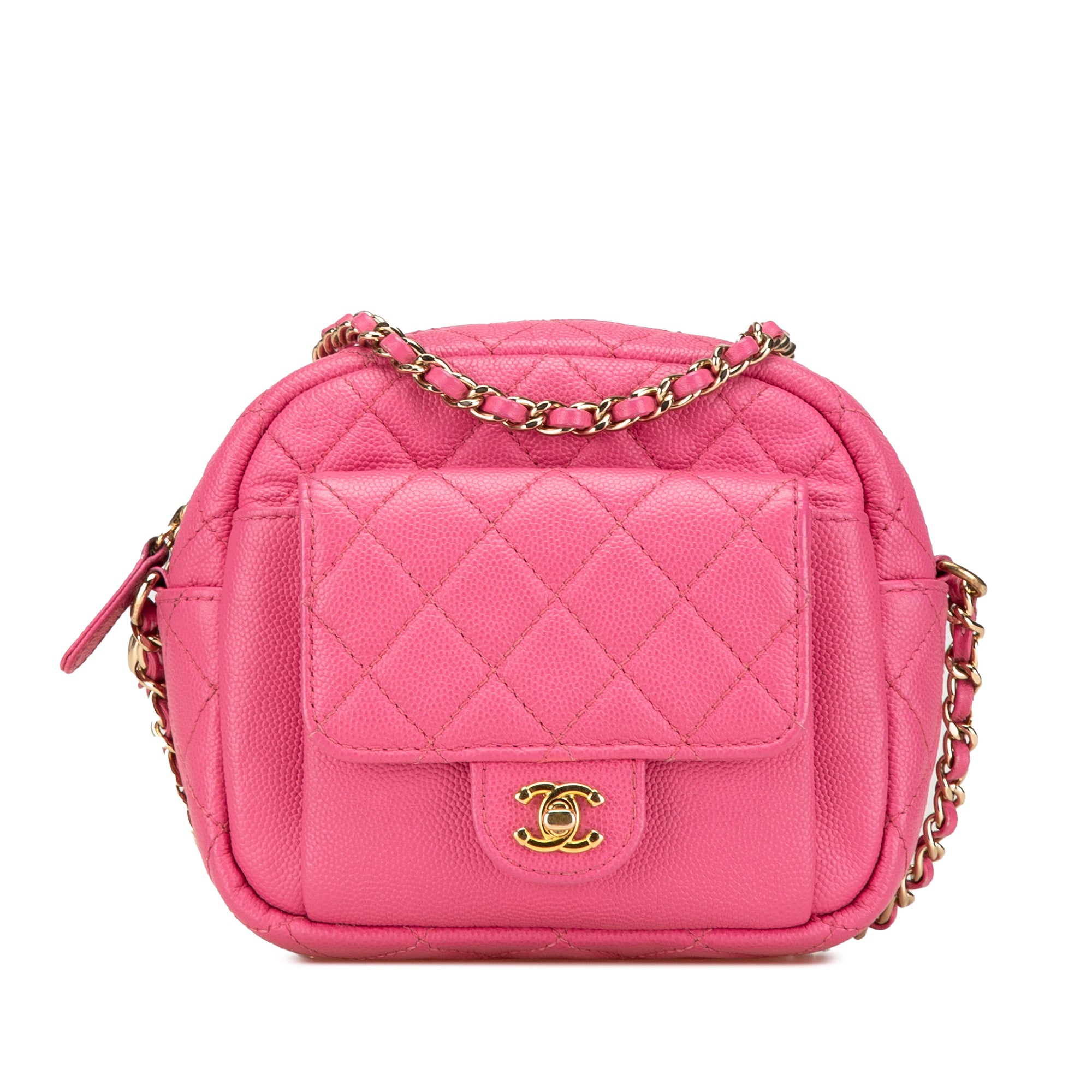 Chanel Quilted Caviar CC Day Camera Bag - image 1
