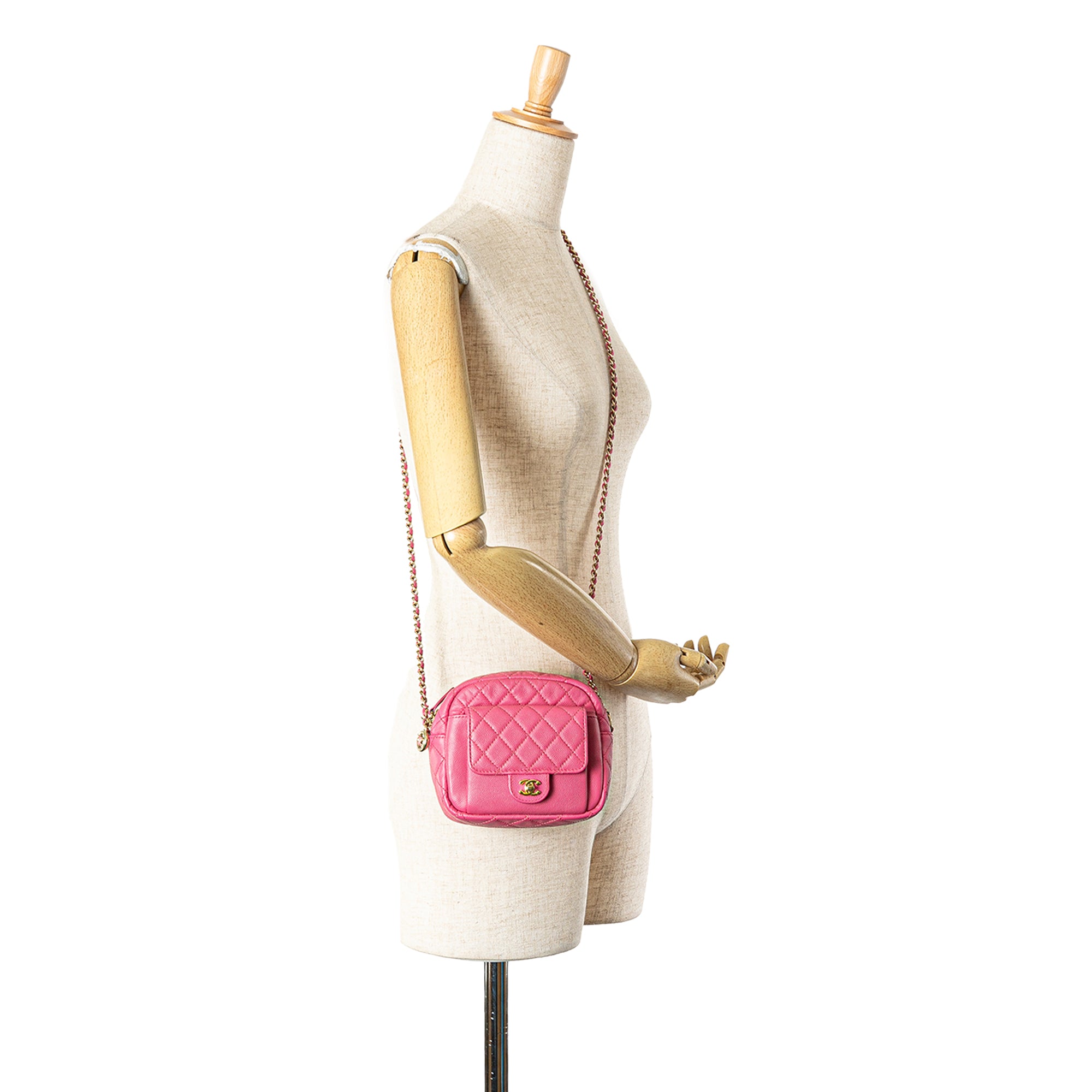Chanel Quilted Caviar CC Day Camera Bag - image 7