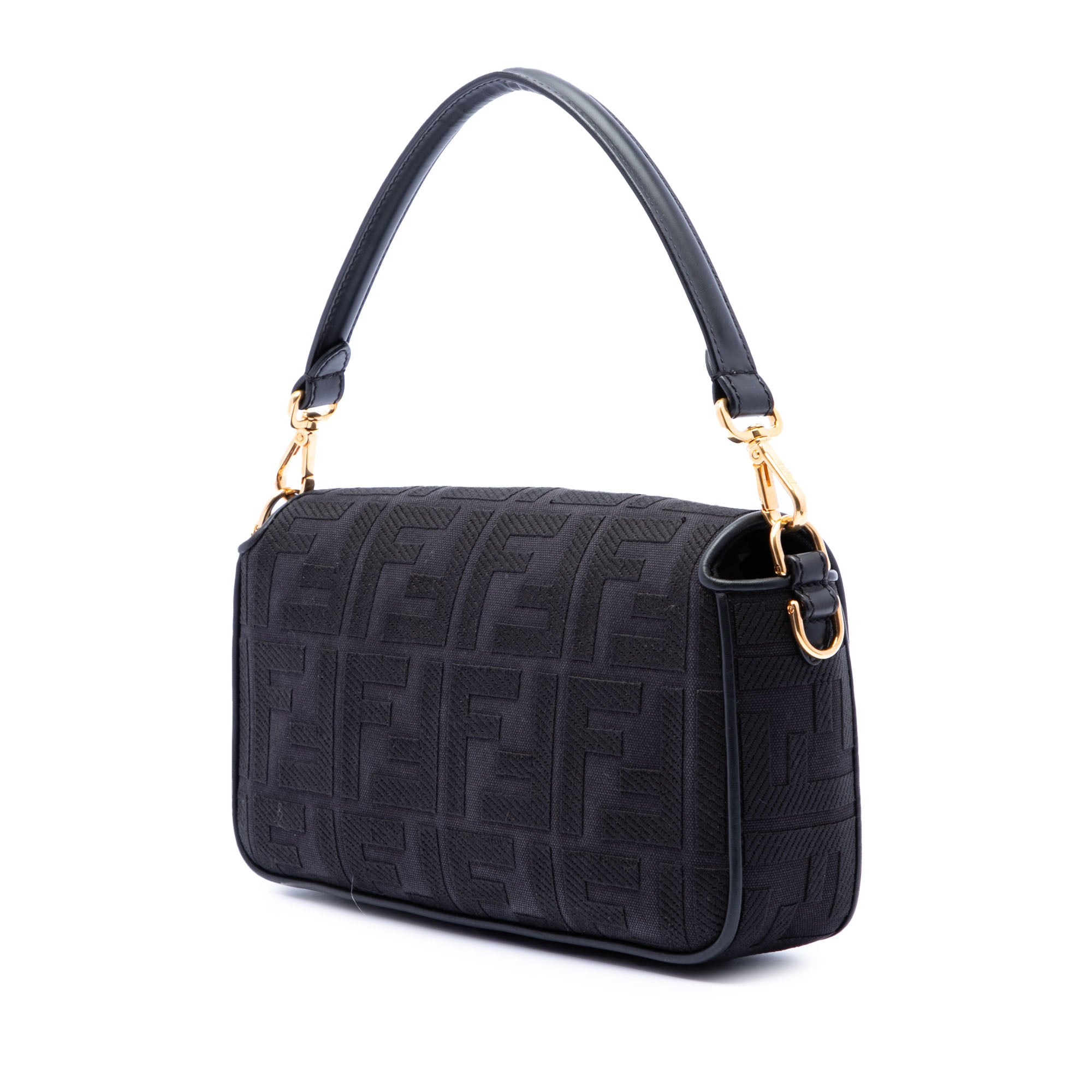 Fendi Zucca Embroidered Canvas Baguette Satchel - image 2