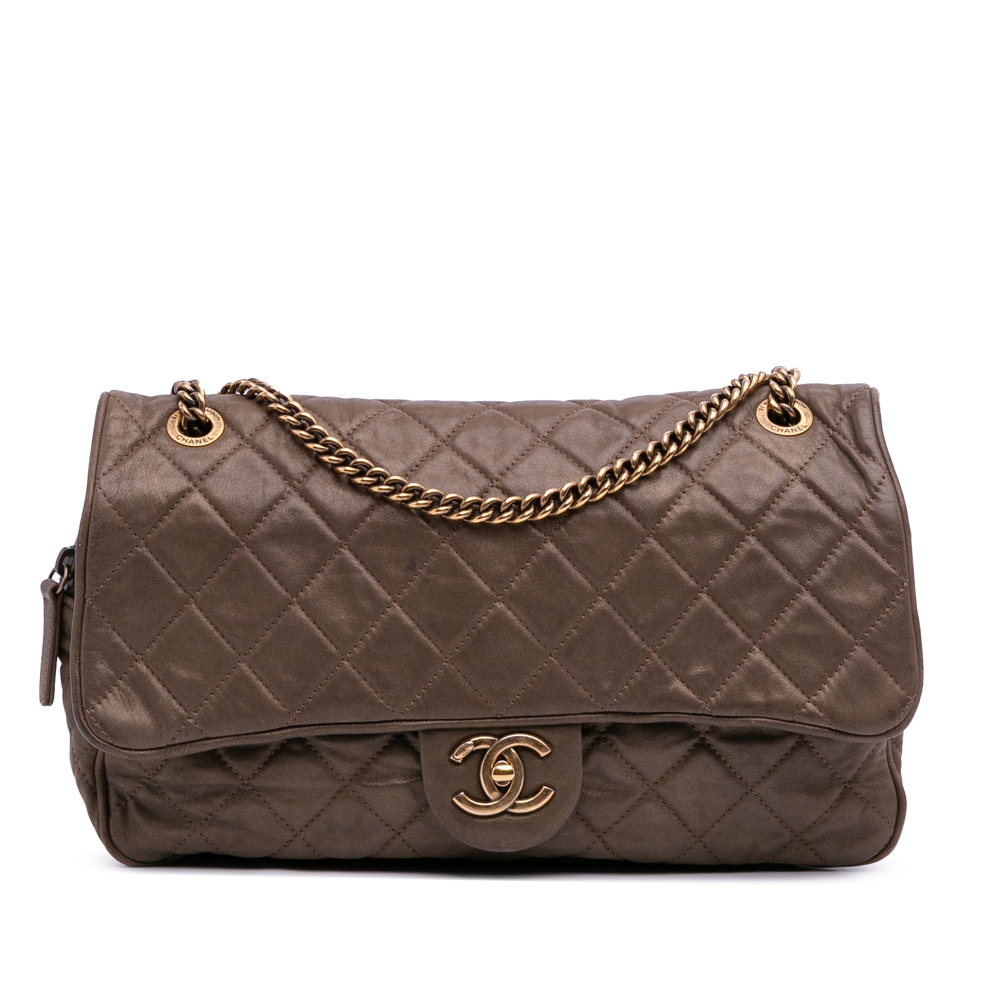 Chanel Large Quilted Iridescent Calfskin Shiva Flap - image 1