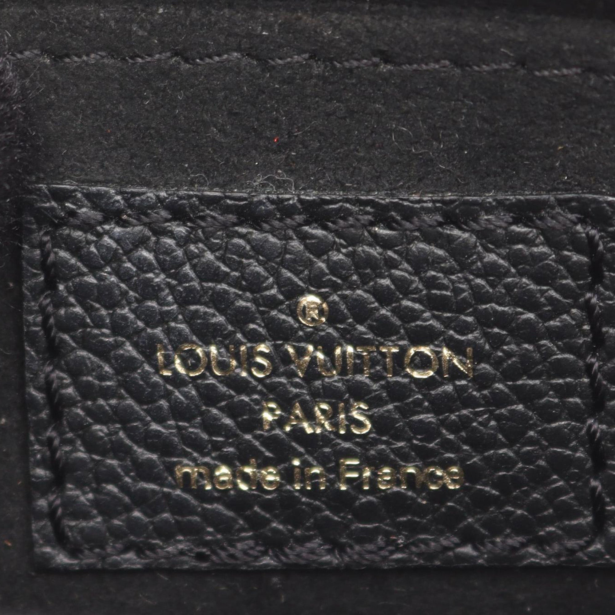 Louis Vuitton LOUIS VUITTON Petite Sac Plat Bicolor Handbag M57937 Monogram empreinte leather Black Beige Black Used Women - image 4