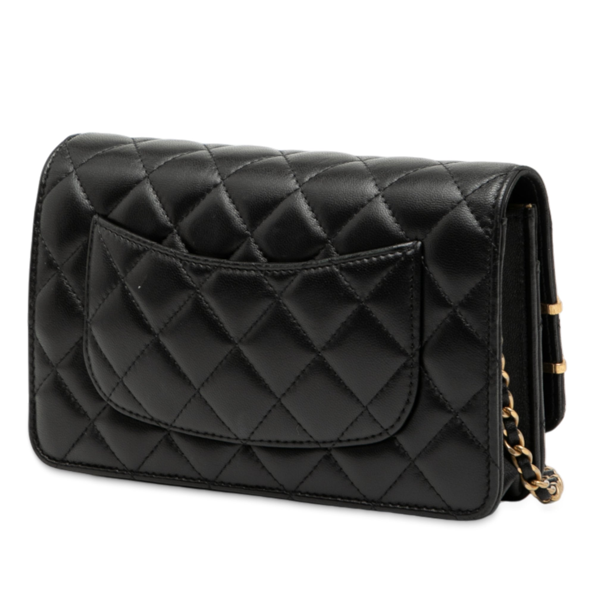 Chanel CC Quilted Lambskin Coco Clips Wallet on Chain - image 2