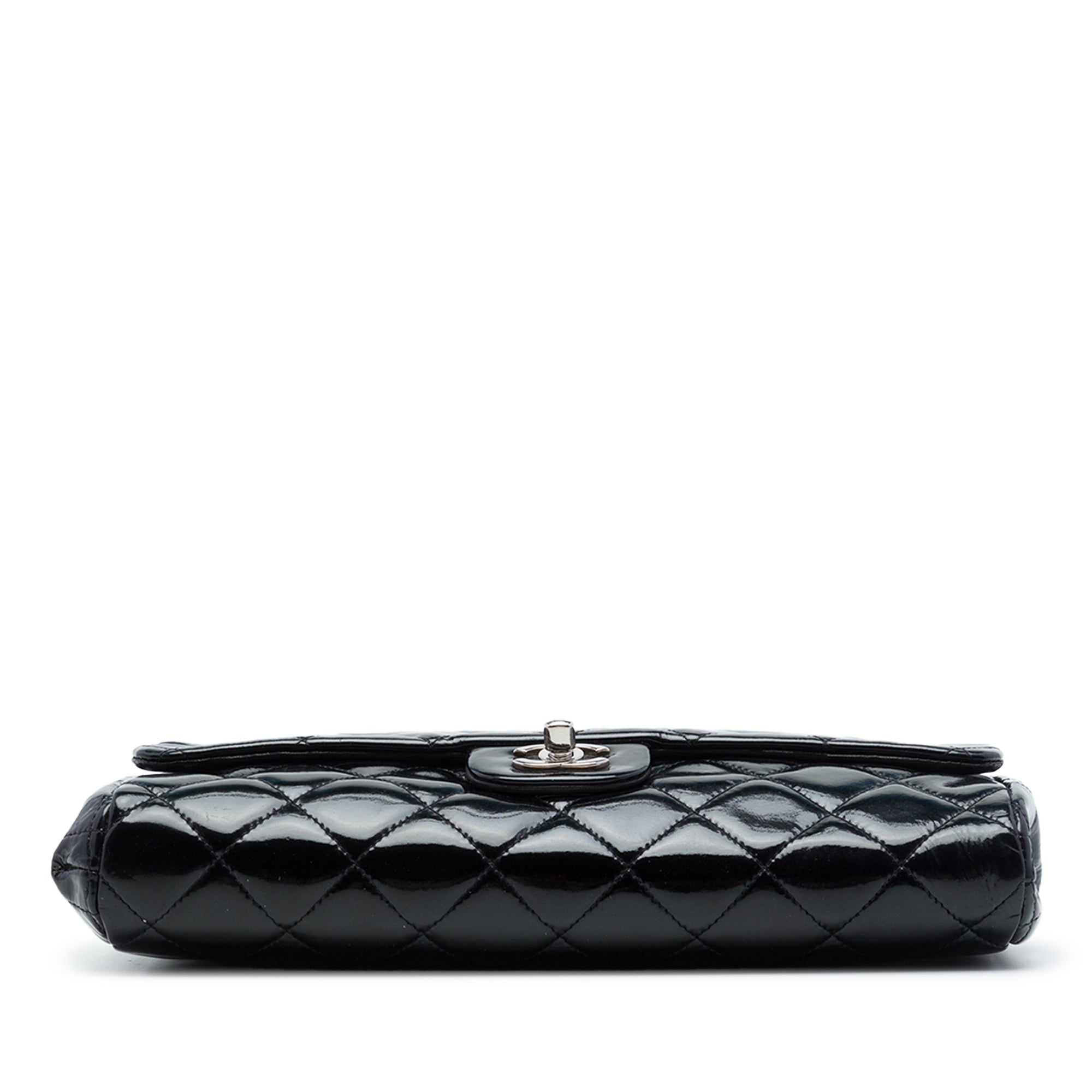 Chanel CC Quilted Patent Flap Clutch with Chain - image 3