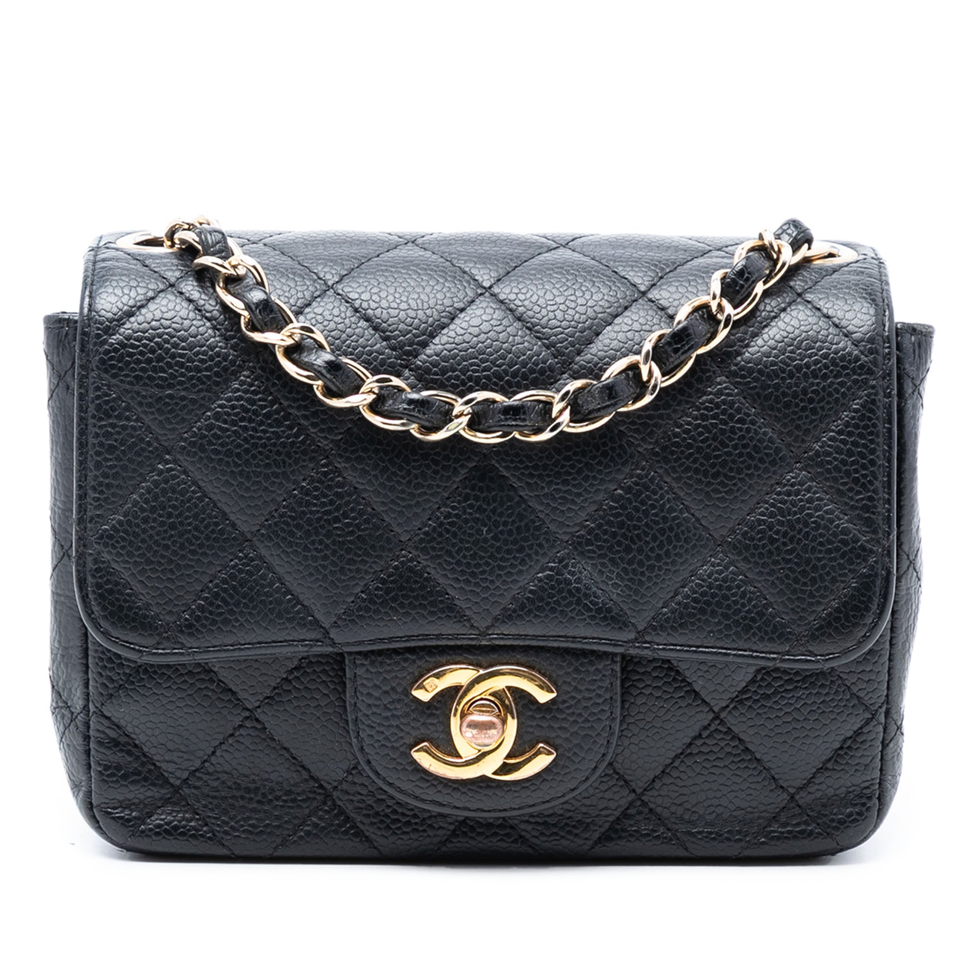 Chanel Mini Square Classic Caviar Single Flap - image 1