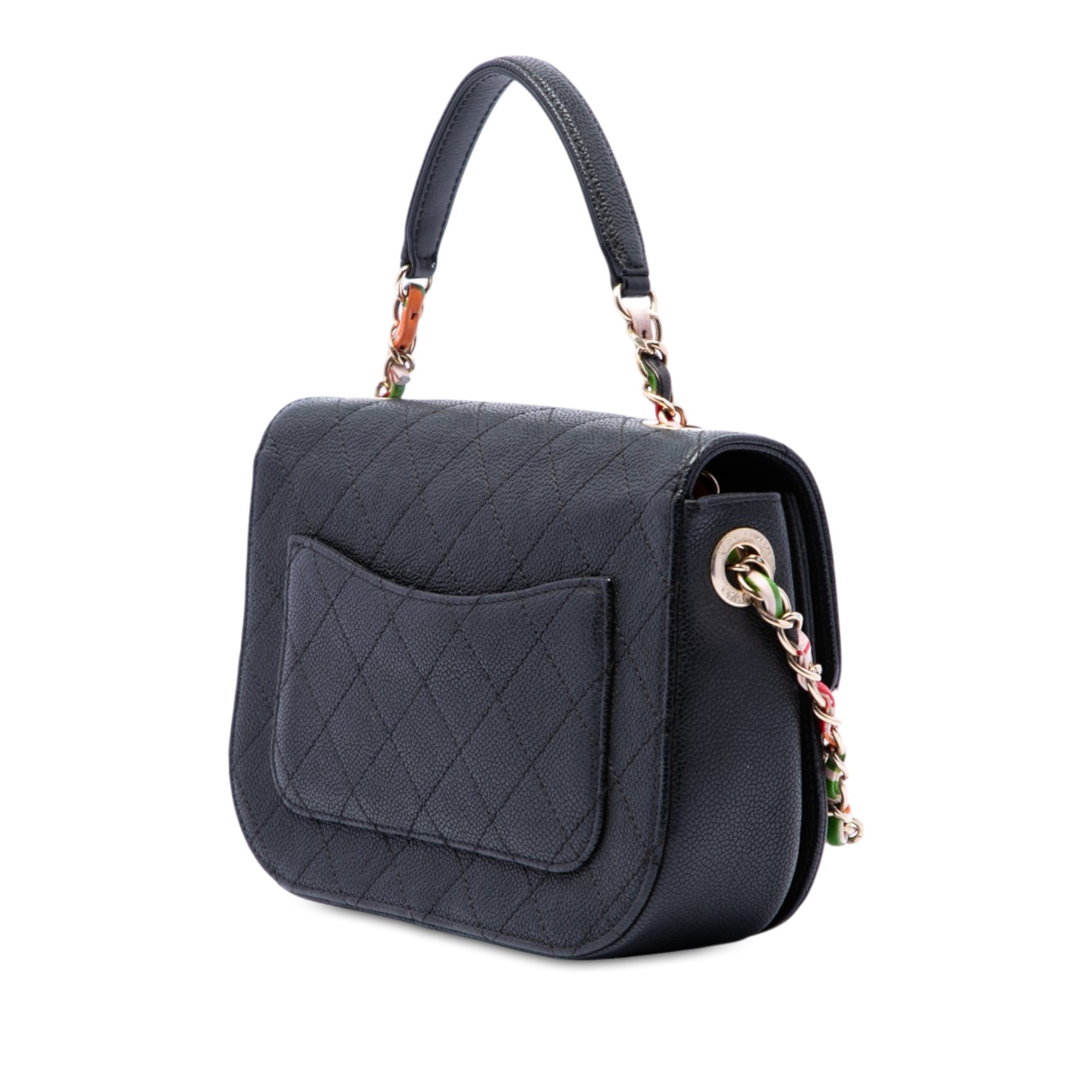 Chanel Paris Cuba Small Quilted Caviar Thread Around Flap - image 2