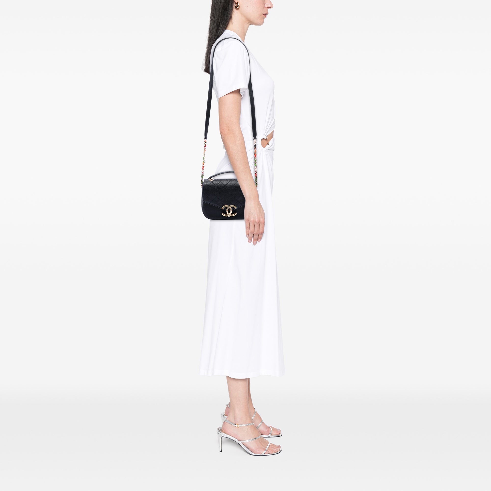 Chanel Paris Cuba Small Quilted Caviar Thread Around Flap - image 6