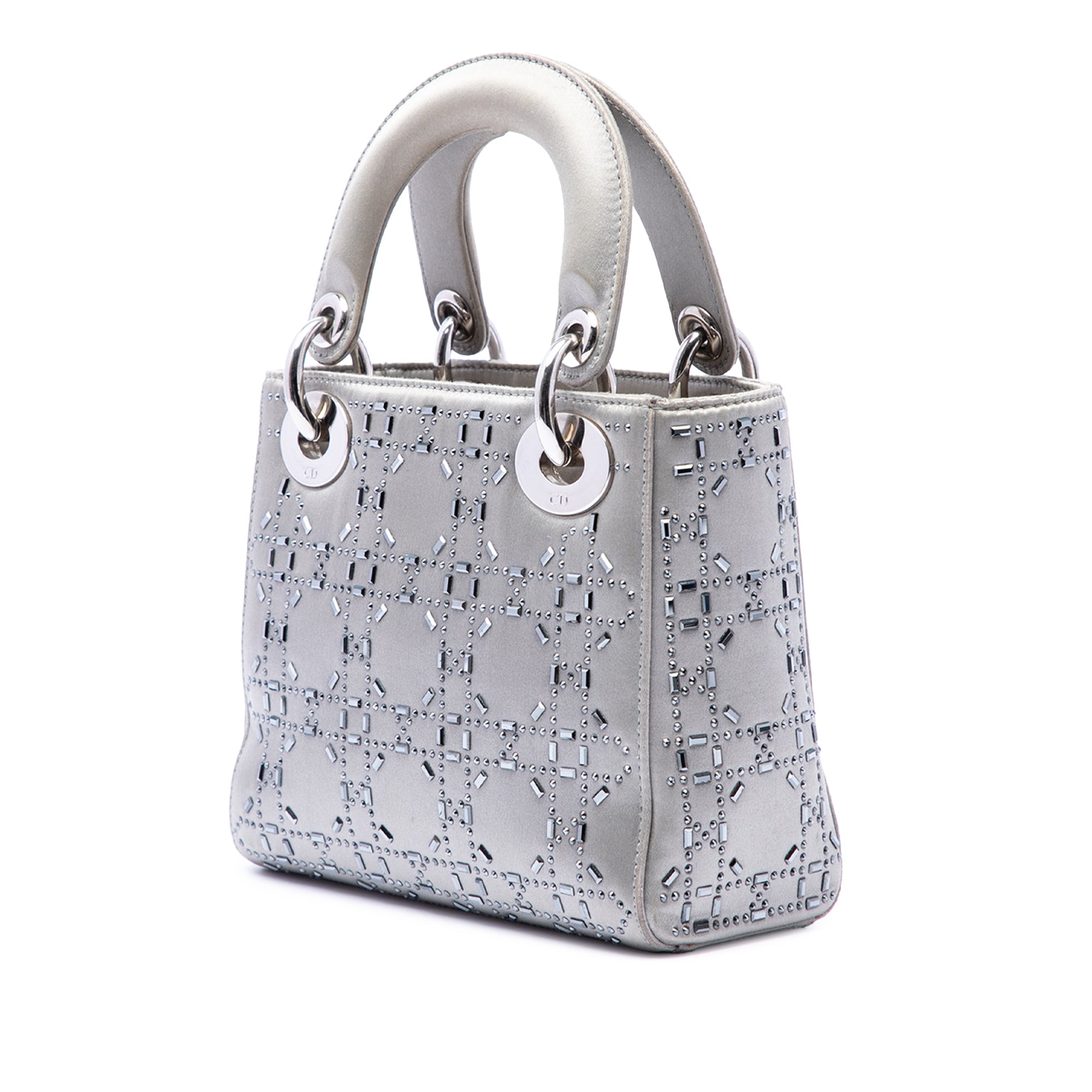 Dior Mini Satin Cannage Crystal Embellished Lady Dior - image 2
