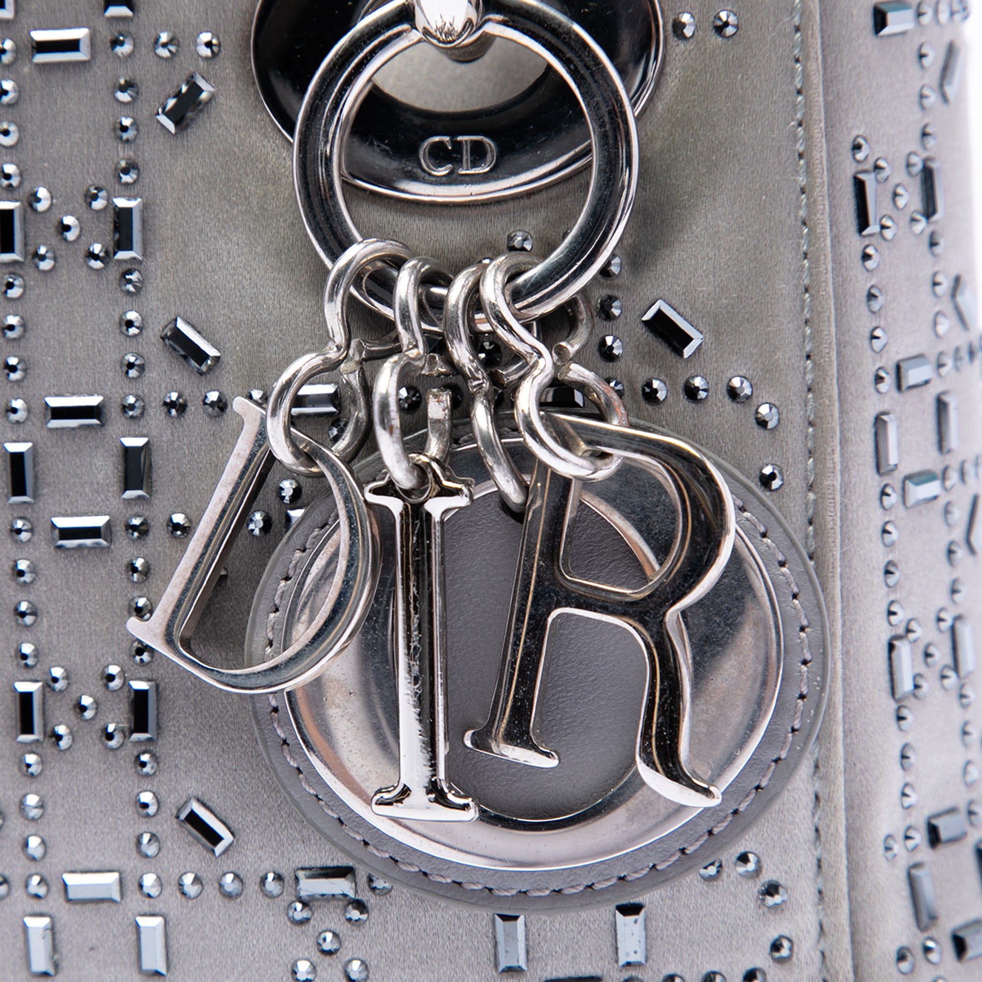 Dior Mini Satin Cannage Crystal Embellished Lady Dior - image 5