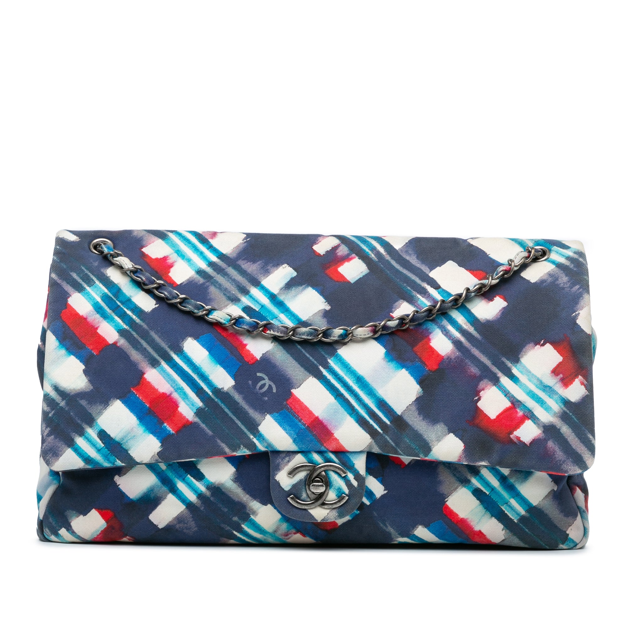 Chanel XXL Printed Canvas Airline Single Flap - image 1
