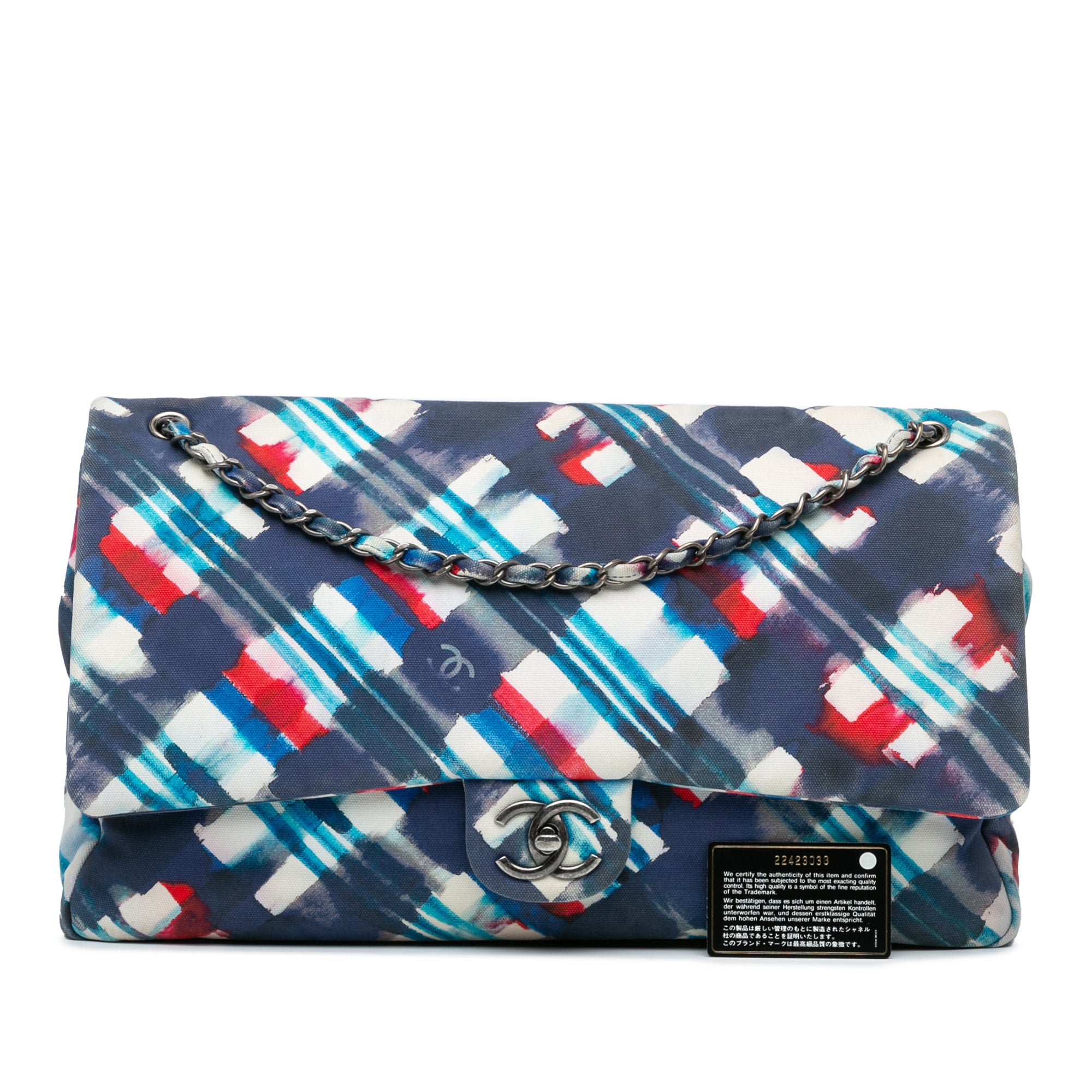 Chanel XXL Printed Canvas Airline Single Flap - image 10