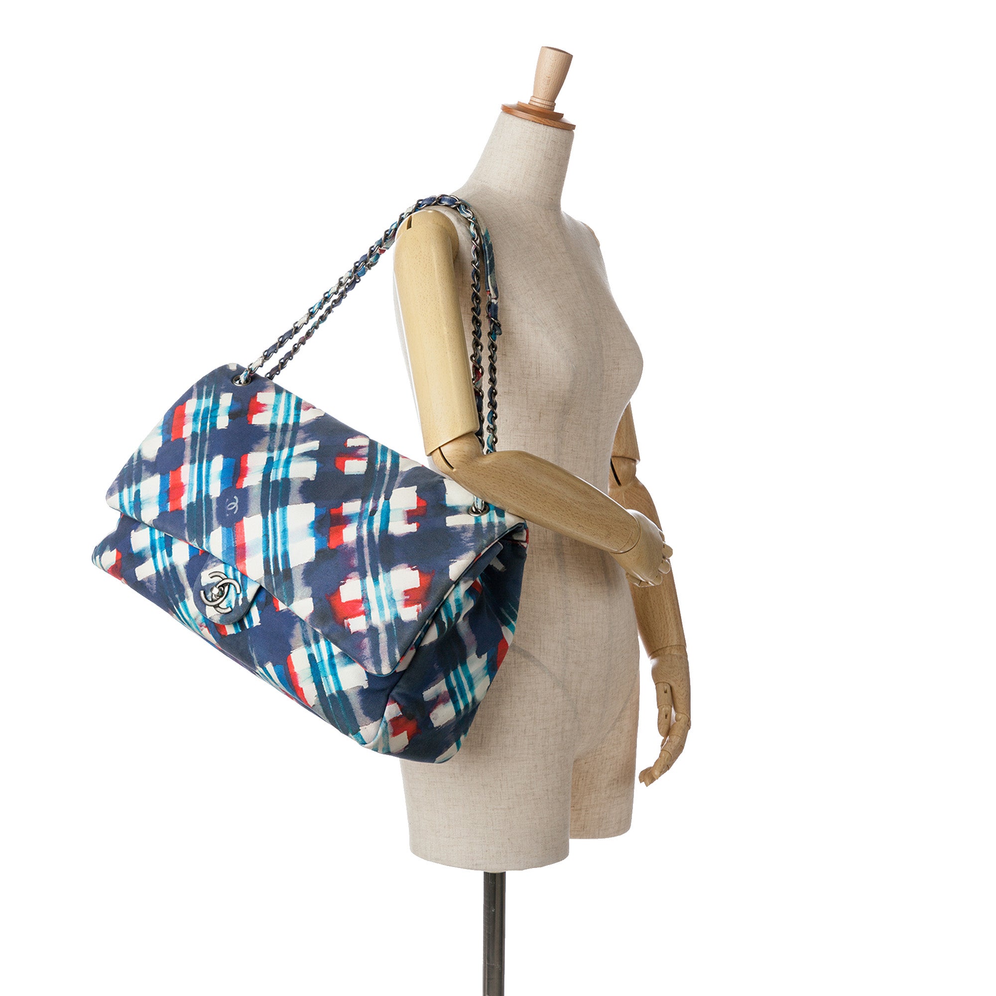 Chanel XXL Printed Canvas Airline Single Flap - image 9
